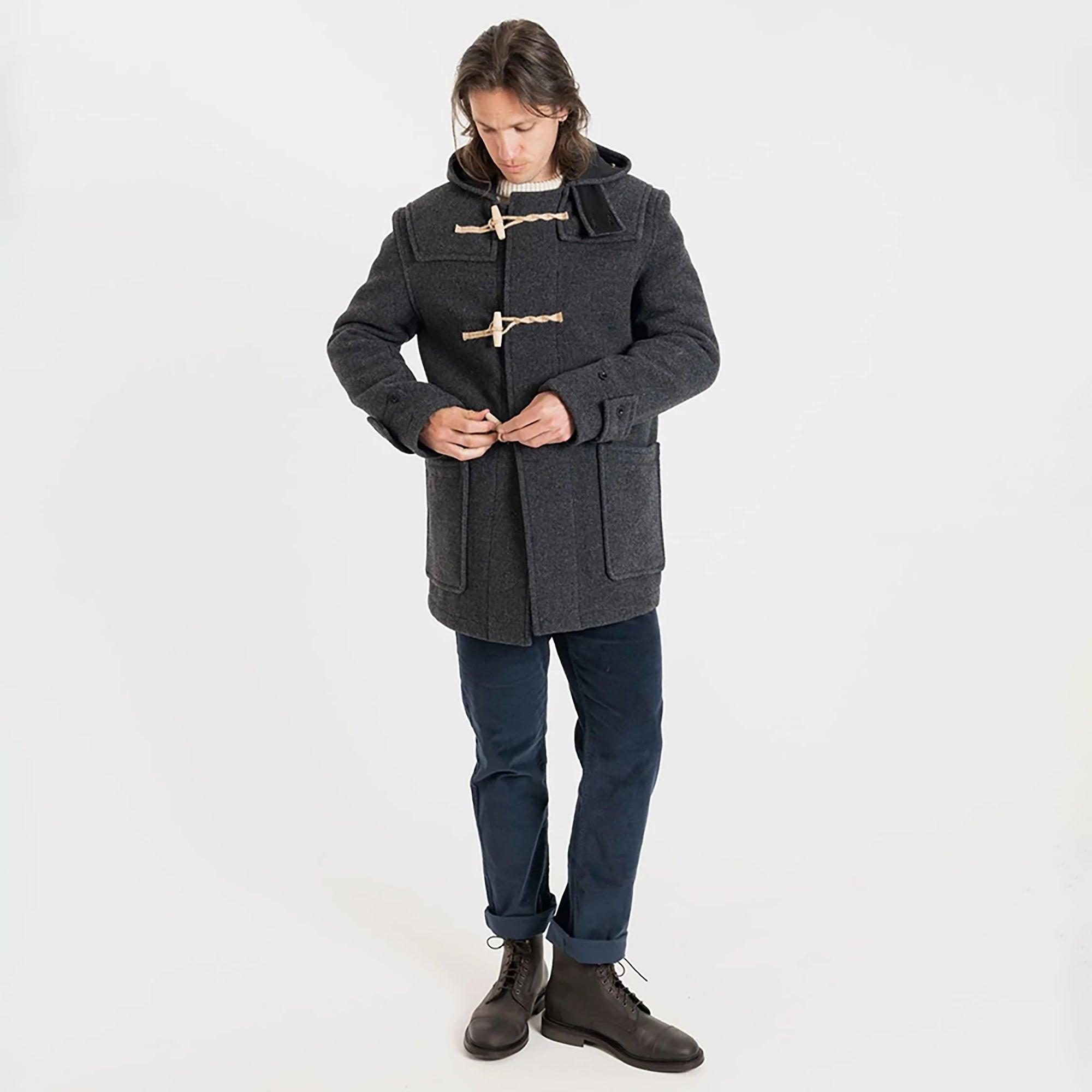 Product image 3 of 6 of Gloverall Men's Mid-Length Monty Duffle Coat - Charcoal