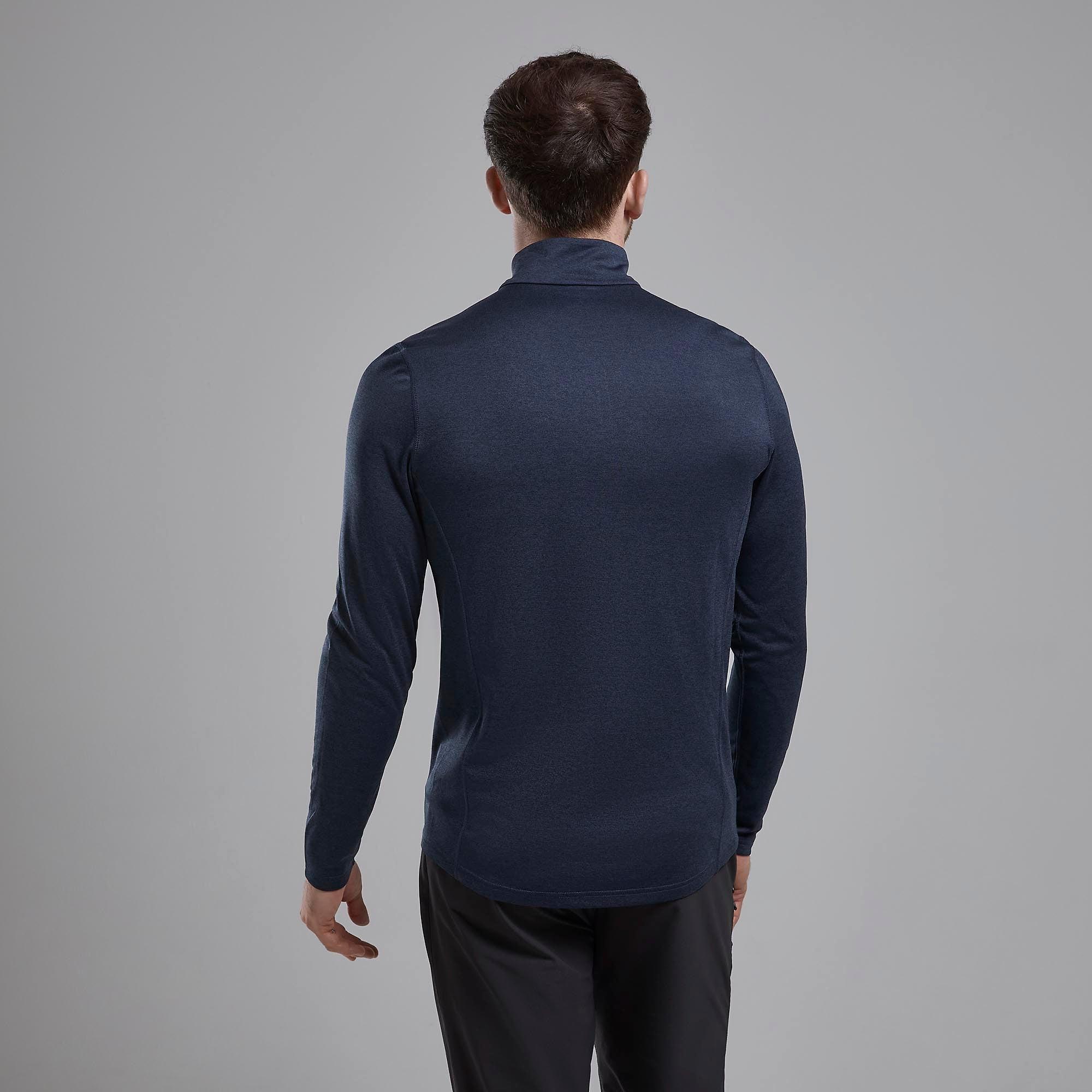 Product image 3 of 3 of Montane Men's Dart Zip Neck Long Sleeved Baselayer - Eclipse Blue