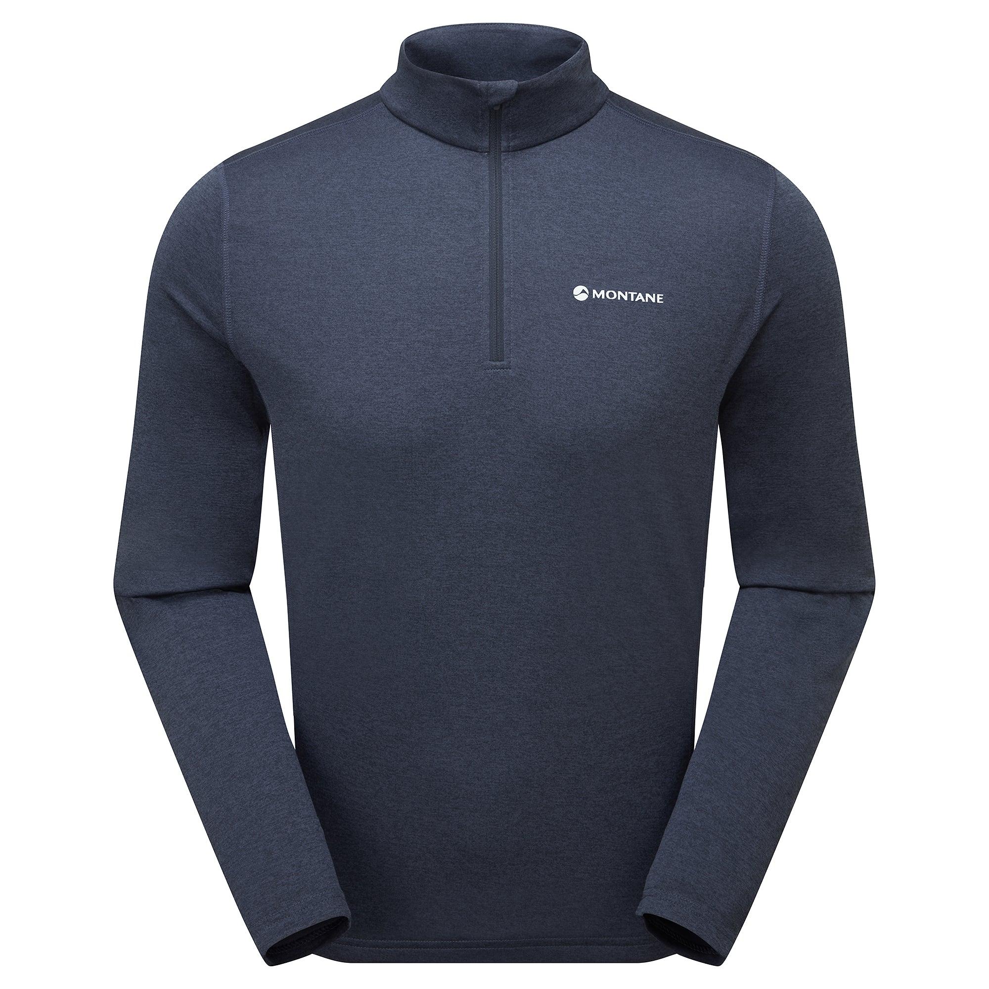 Product image 1 of 3 of Montane Men's Dart Zip Neck Long Sleeved Baselayer - Eclipse Blue