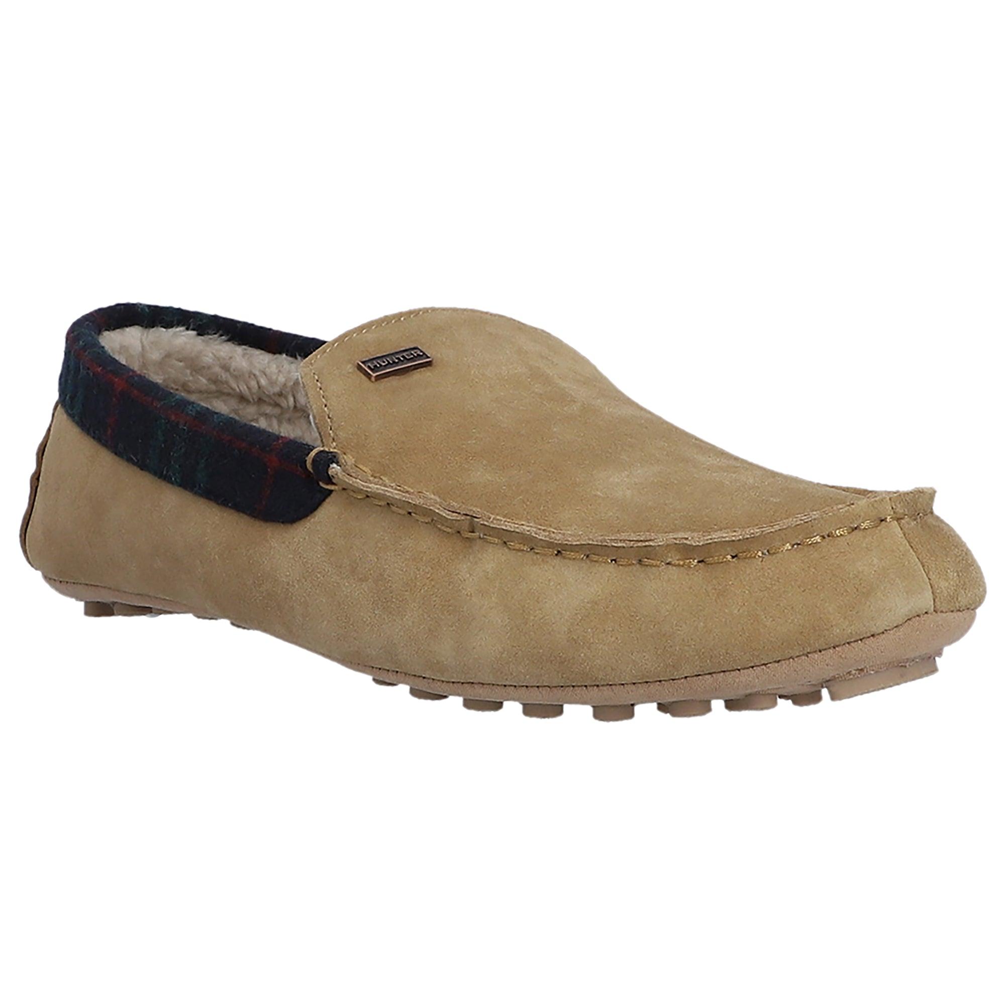 Product image 7 of 7 of Hunter Men's Tartan Collar Moccasin Slippers - Biscuit