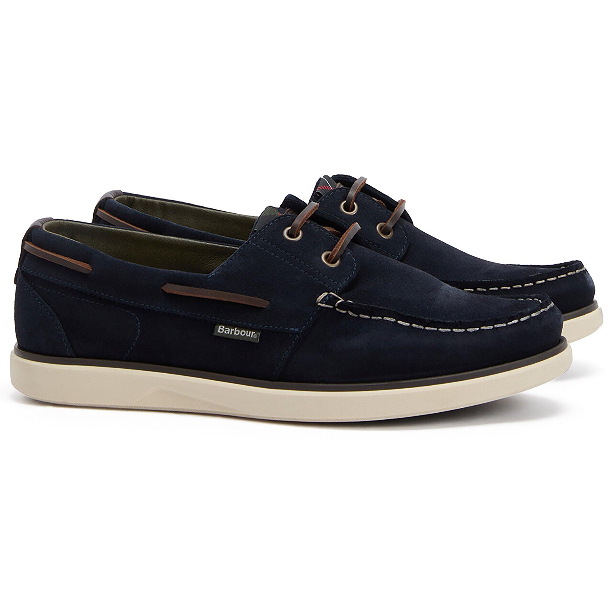 Product image 1 of 9 of Barbour Men's Rothley Boat Shoes - Navy Suede