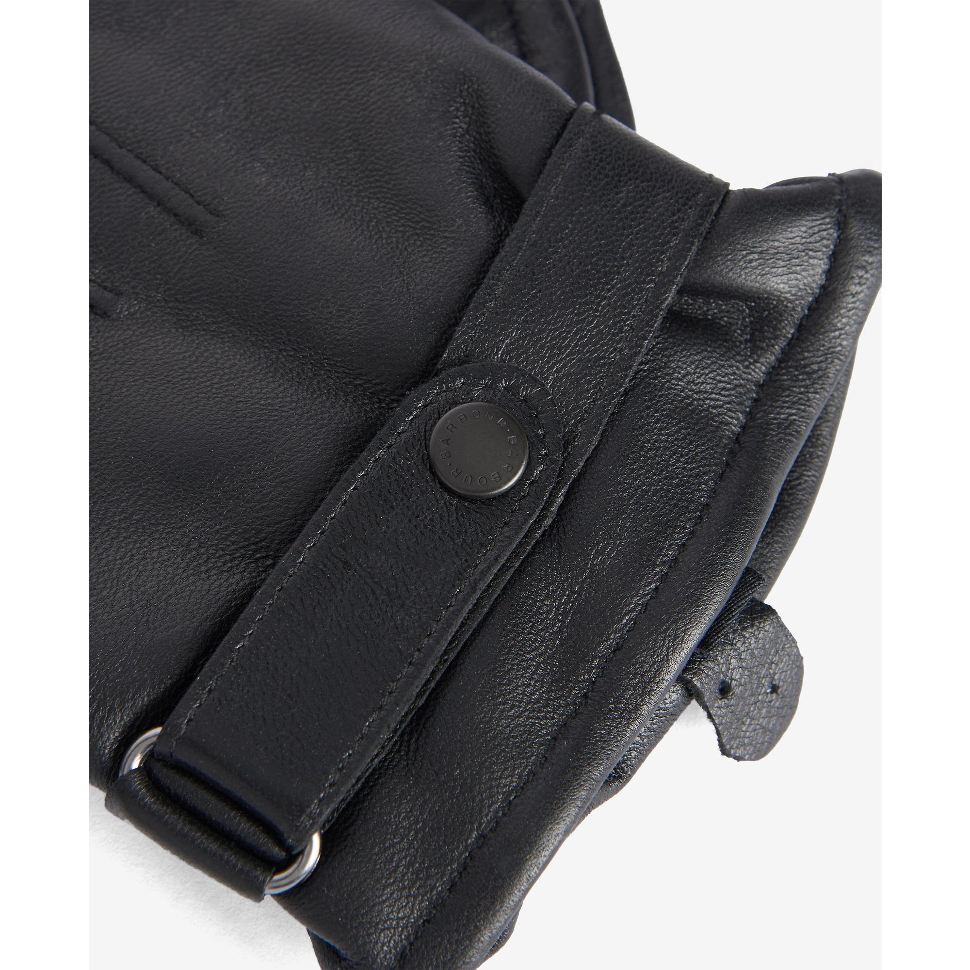 Product image 2 of 3 of Barbour Men's Burnished Leather Thinsulate Gloves - Black