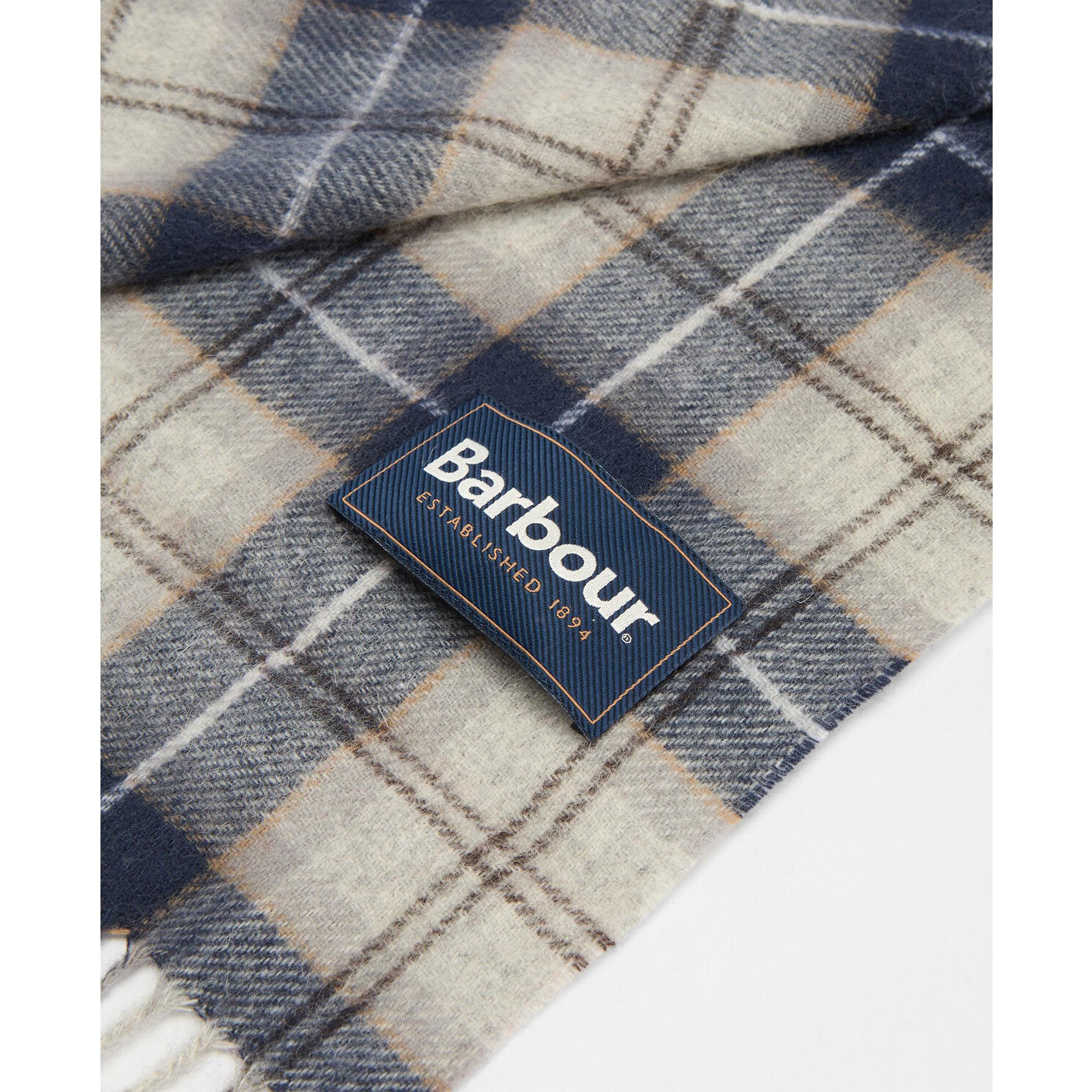 Product image 7 of 11 of Barbour Men's Tartan Scarf & Glove Gift Set - Grey Midnight