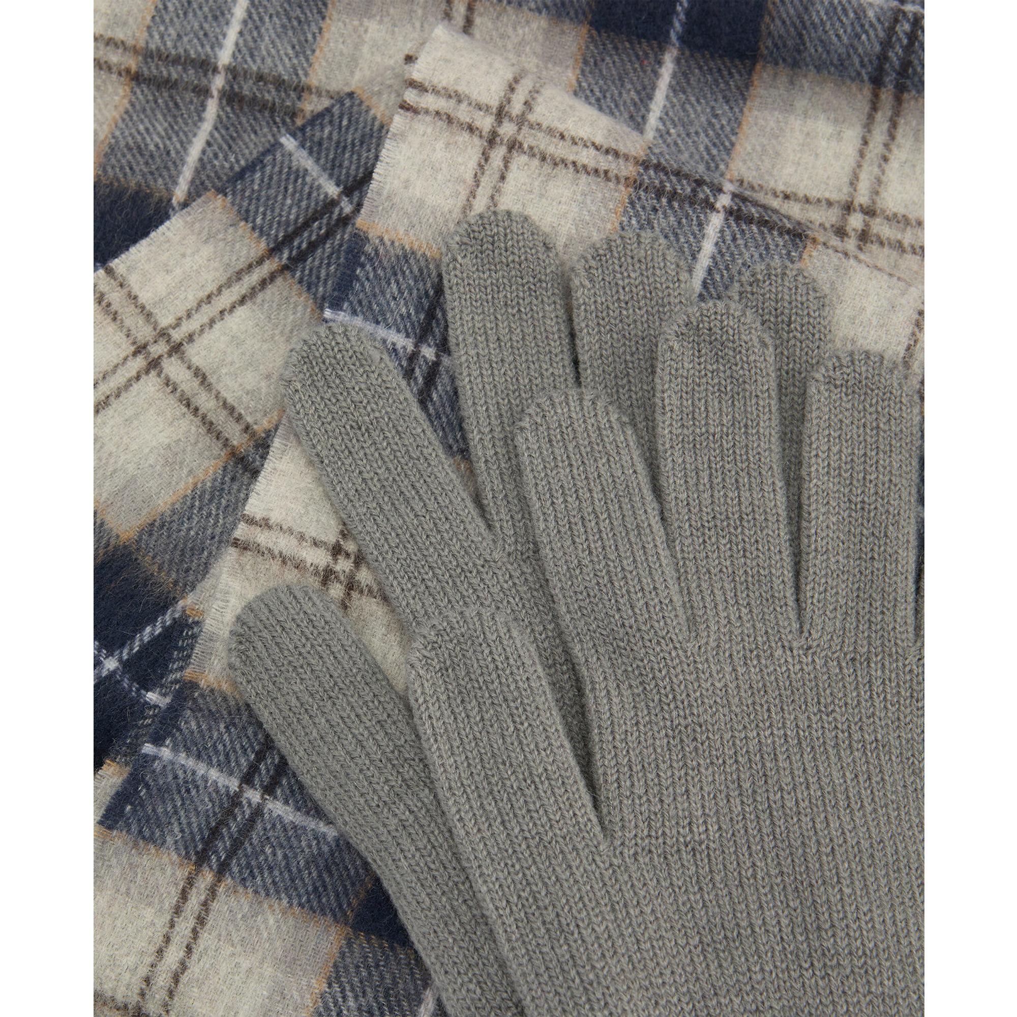 Product image 11 of 11 of Barbour Men's Tartan Scarf & Glove Gift Set - Grey Midnight