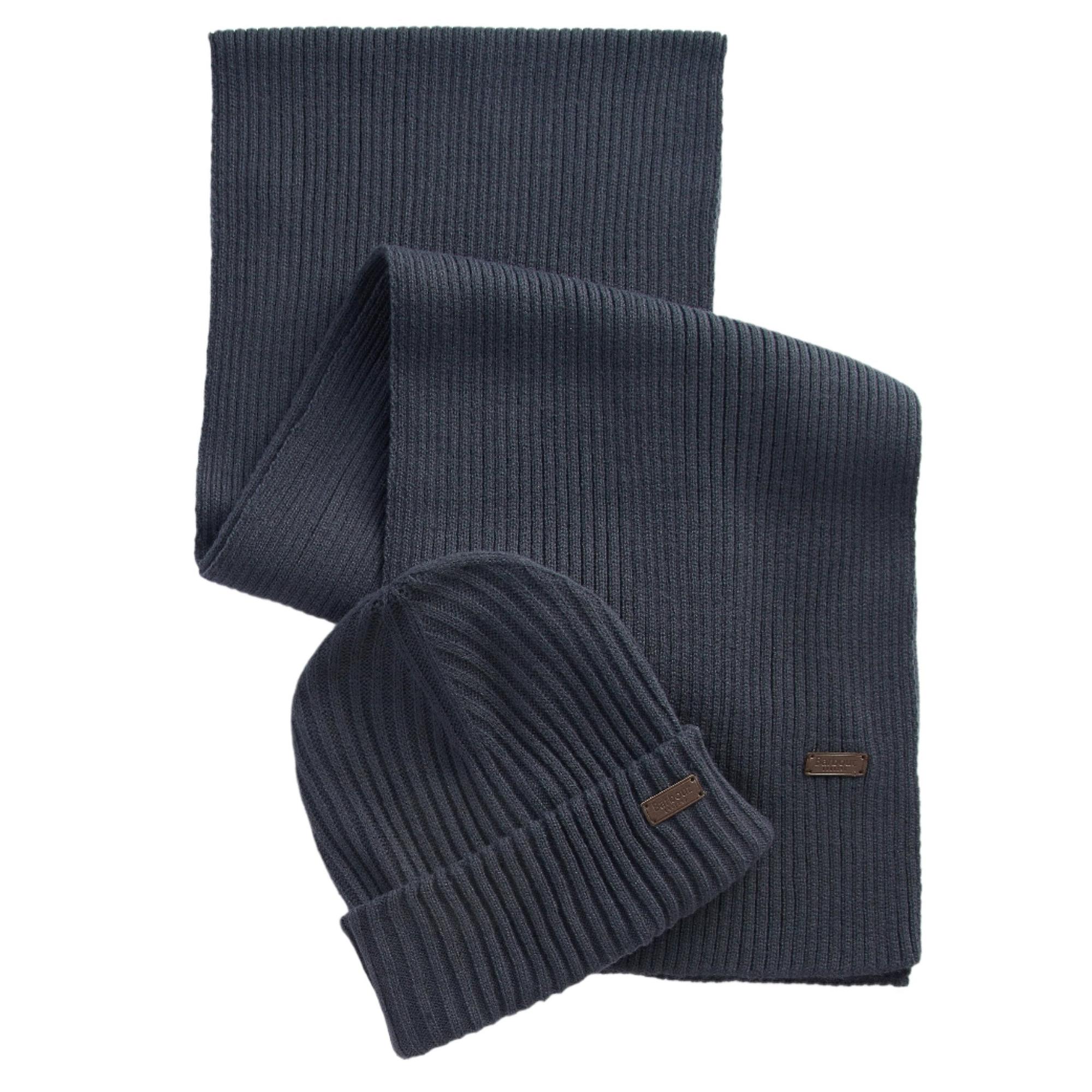 Product image 1 of 6 of Barbour Men's Crimdon Beanie & Scarf Gift Set - Navy