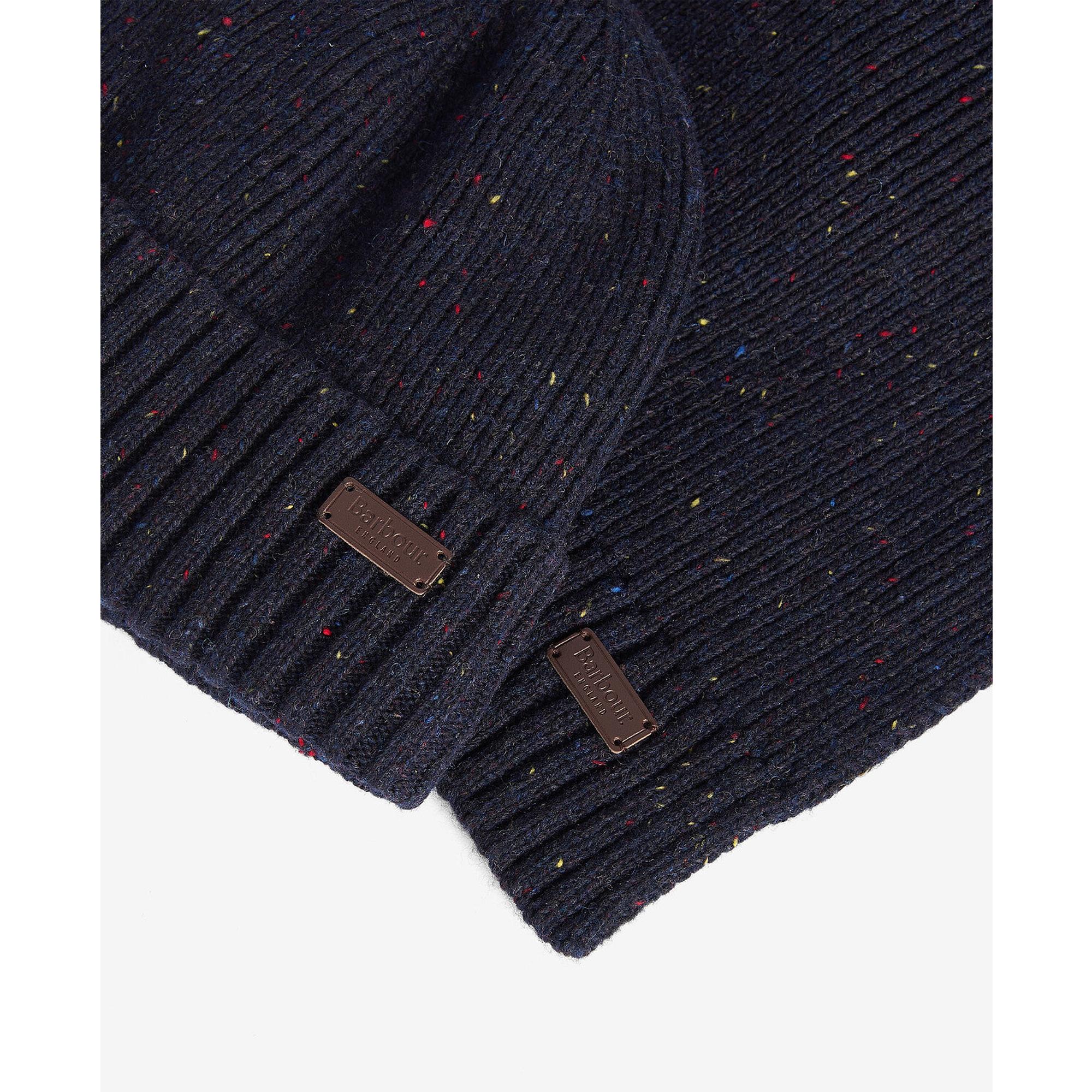 Product image 4 of 5 of Barbour Men's Carlton Fleck Beanie & Scarf Gift Set - Classic Navy