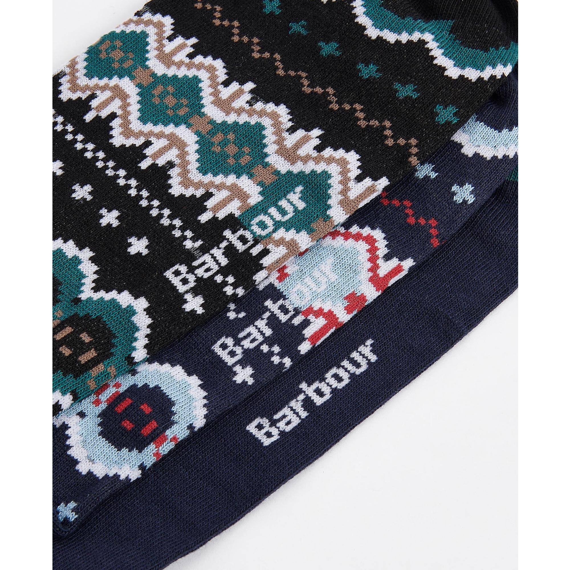 Product image 2 of 2 of Barbour Men's 3 Pack Fairisle Sock Gift Box UK 7-11 - Blue Granite/Green Loch