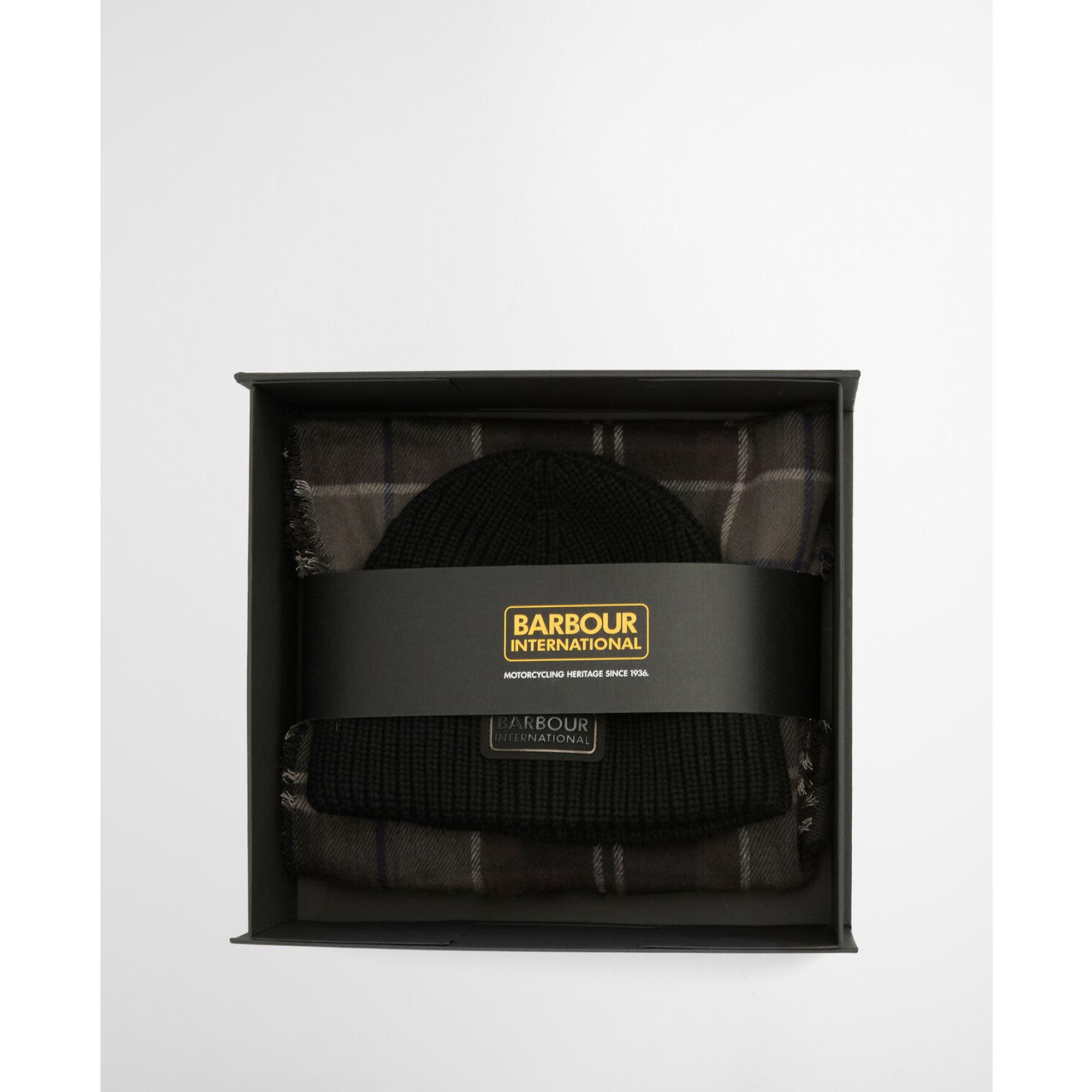 Product image 3 of 12 of Barbour International Men's Sweeper Beanie and Scarf Gift Set - Black