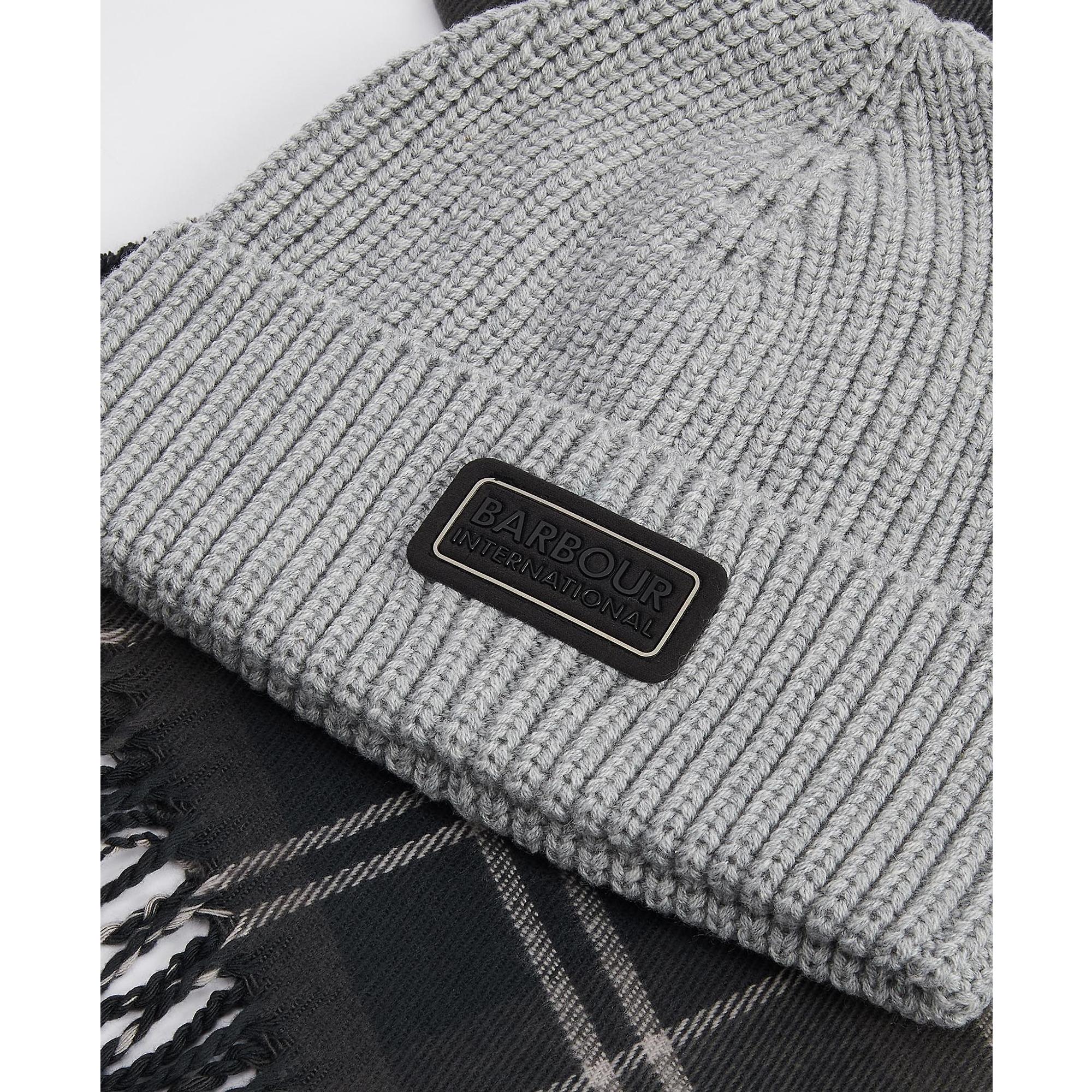 Product image 2 of 5 of Barbour International Men's Sweeper Beanie and Scarf Gift Set - Grey