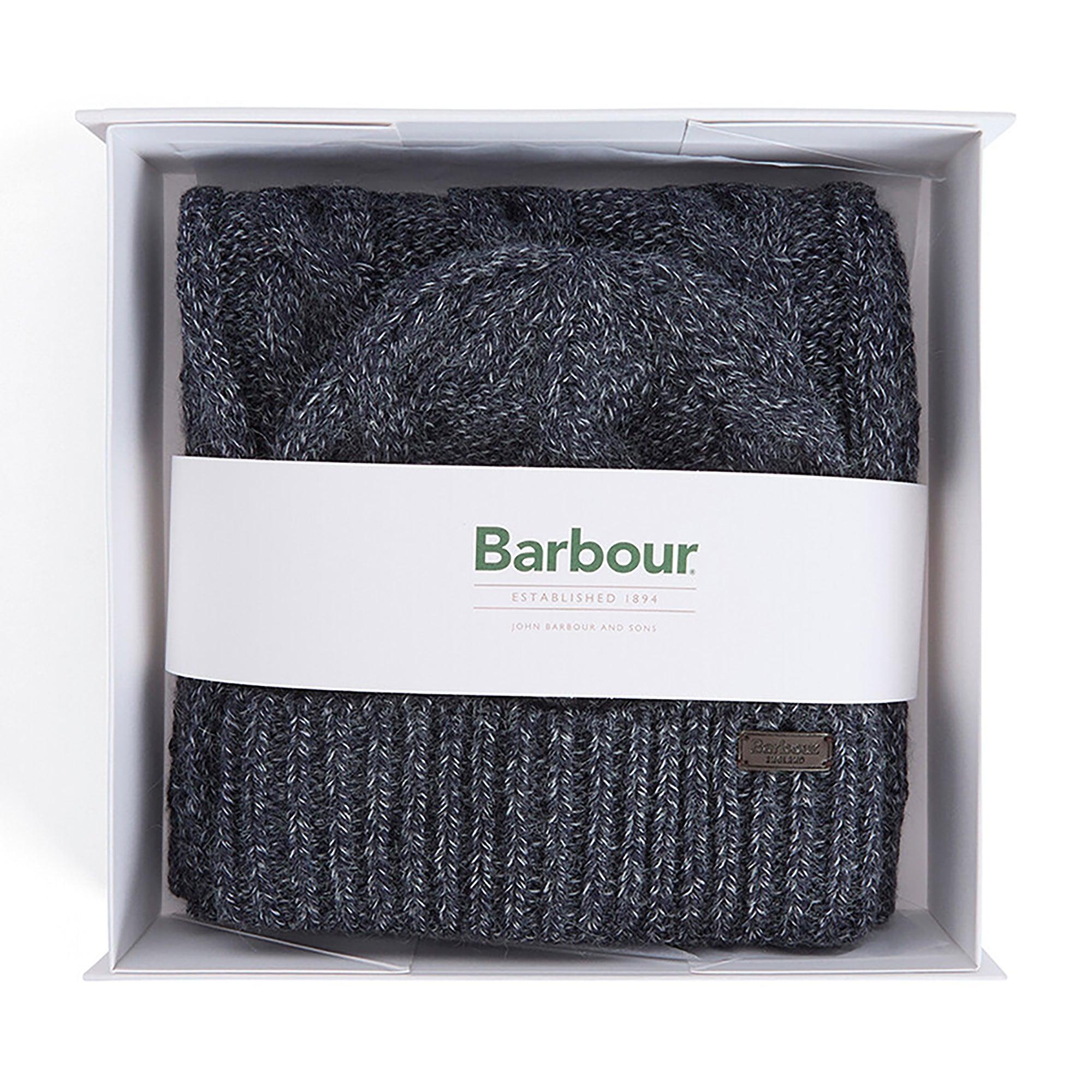 Product image 1 of 10 of Barbour Men's Jesmond Beanie and Scarf Gift Set - Navy
