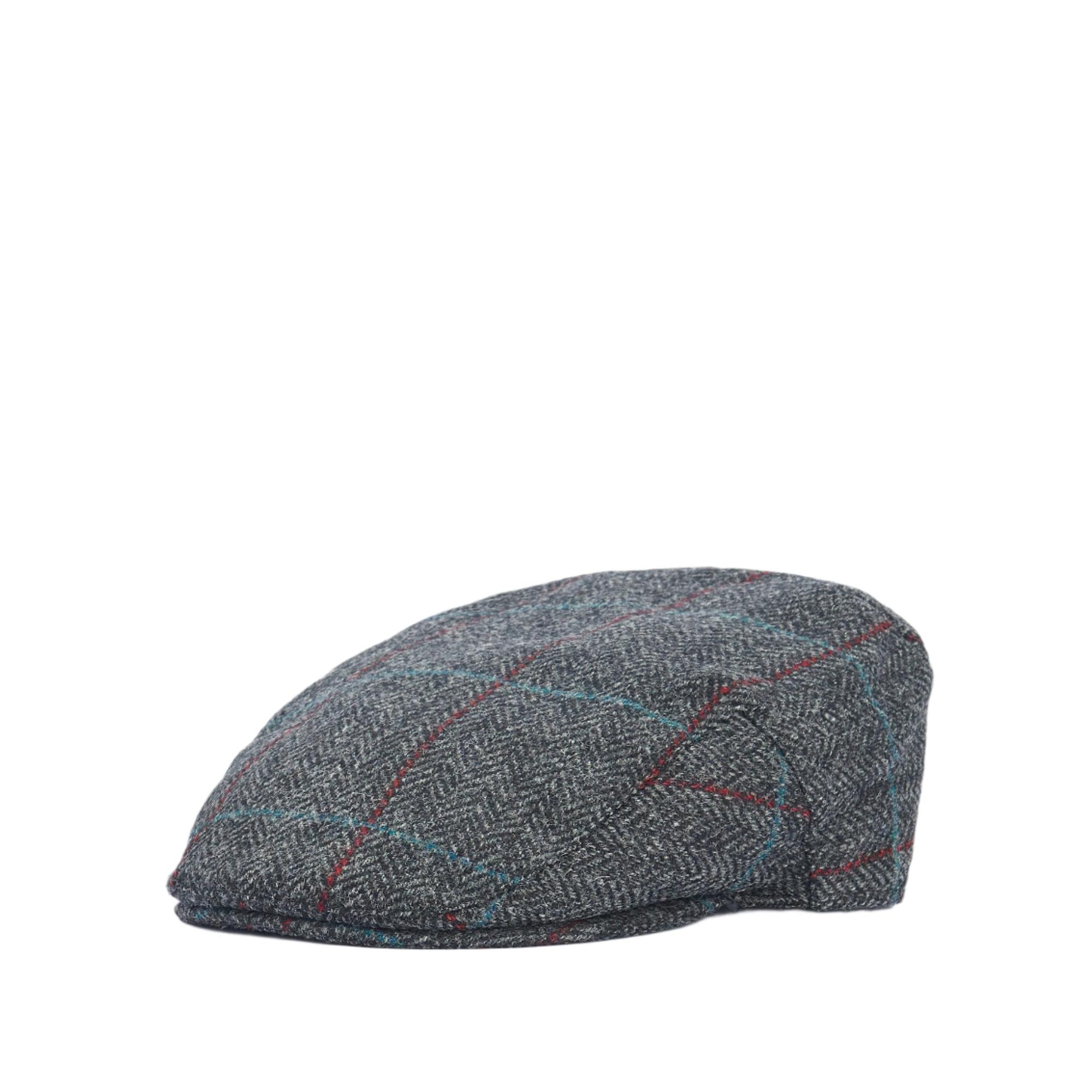 Product image 1 of 4 of Barbour Men's Crieff Flat Cap - Charcoal/Red/Blue