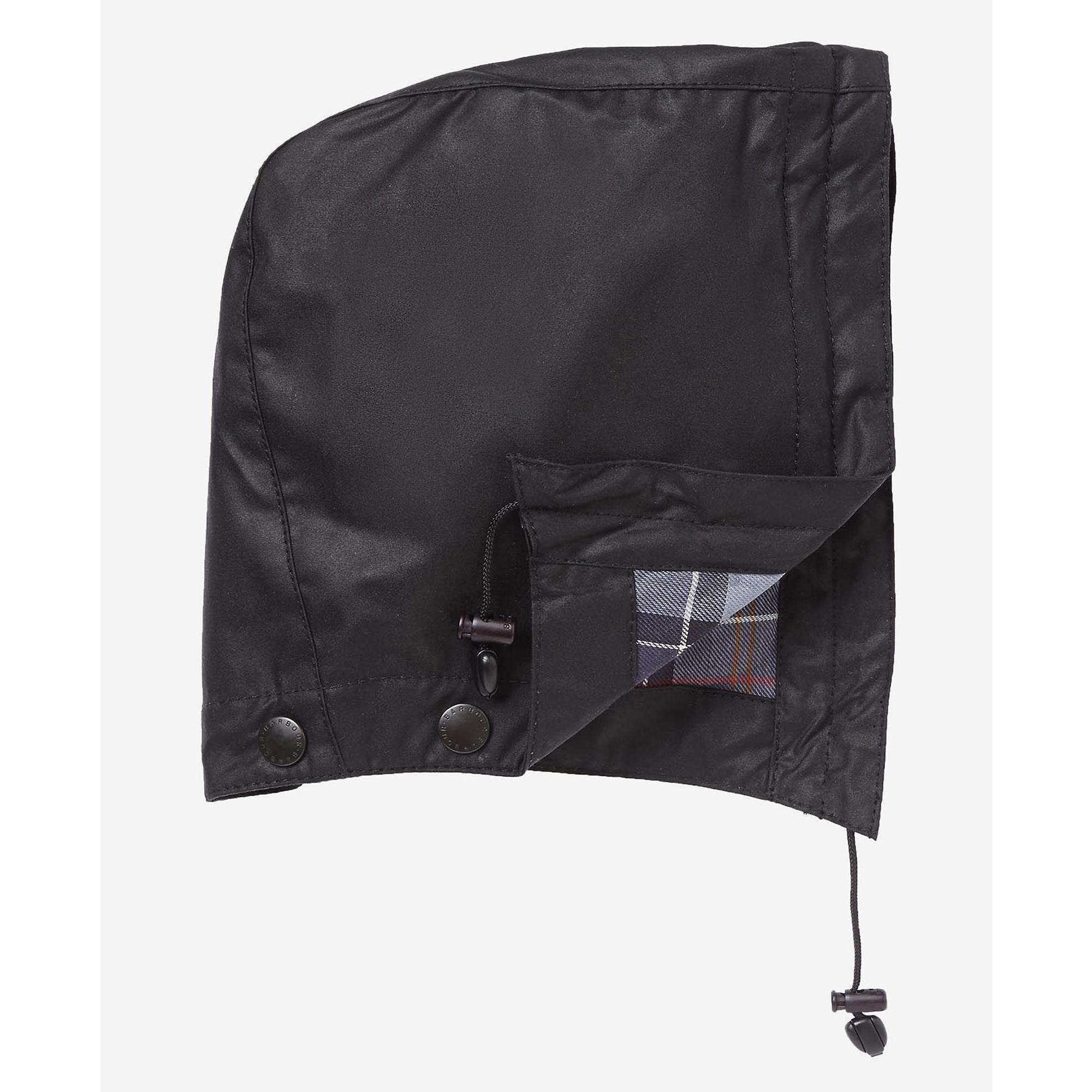 Product image 2 of 4 of Barbour Wax Cotton Hood - Tartan LIning - Black