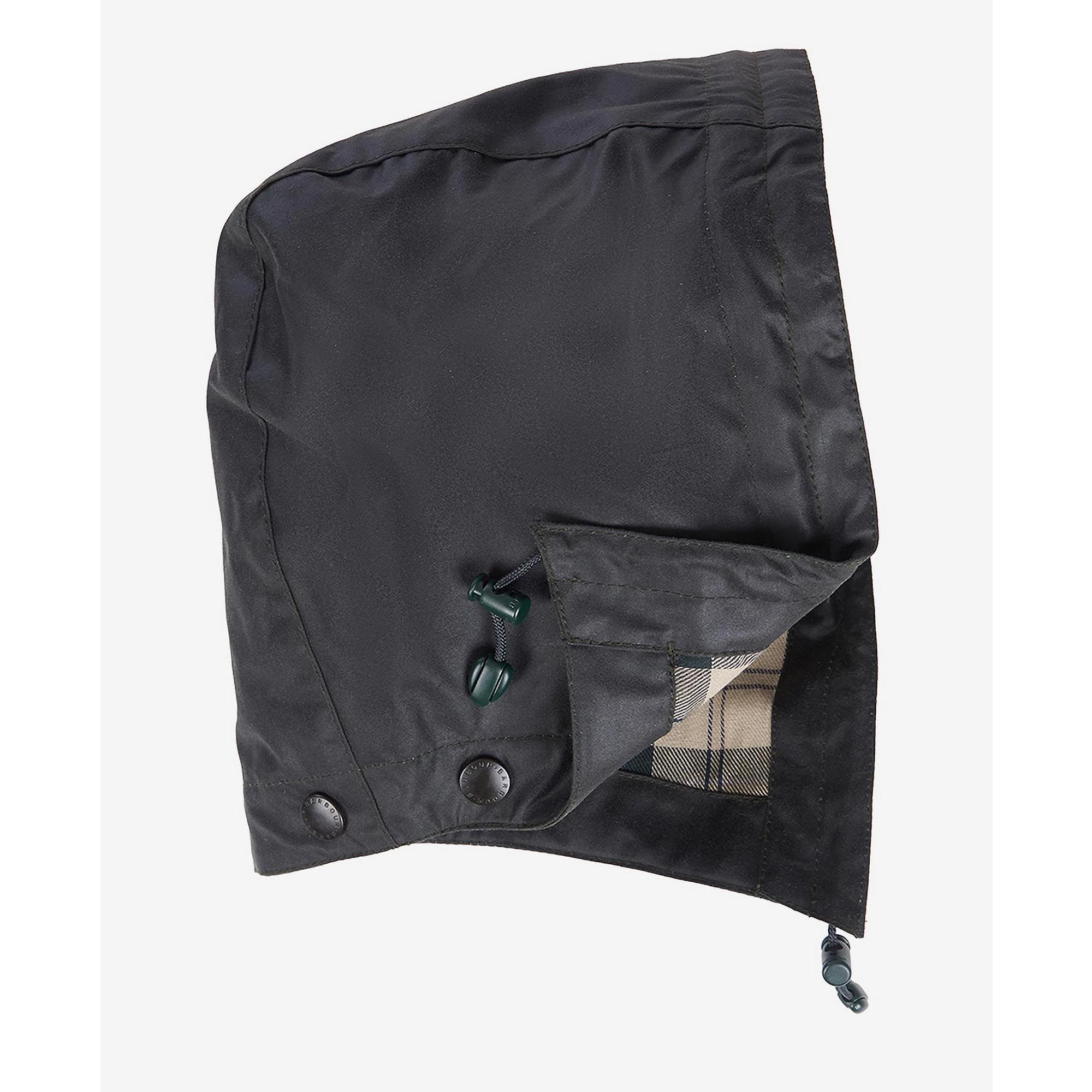 Product image 2 of 3 of Barbour Wax Cotton Hood - Tartan Lining - Sage