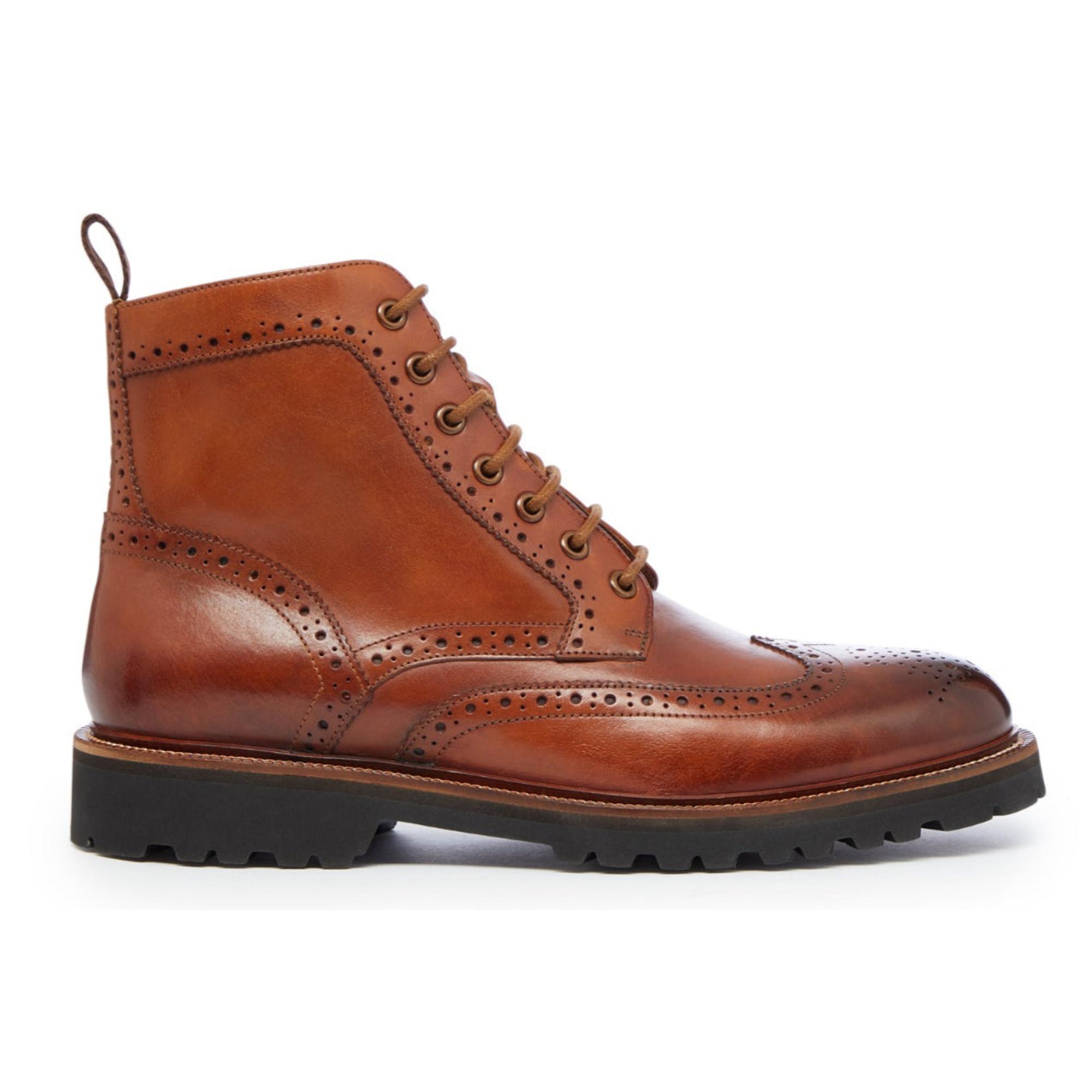 Product image 1 of 5 of Oliver Sweeney Men's Milbrook Antiqued Leather Brogue Boots - Tan