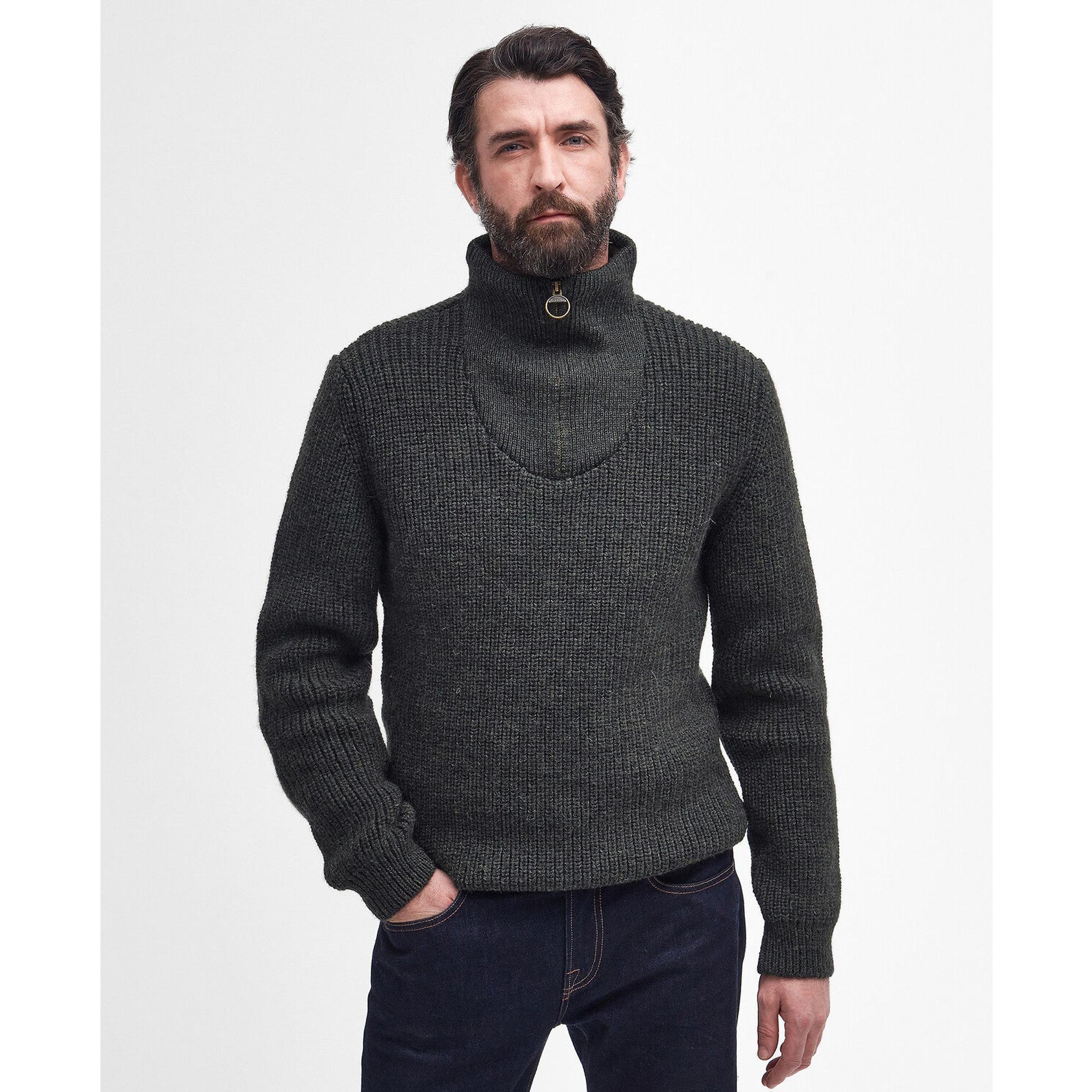 Product image 2 of 7 of Barbour Men's New Tyne Half Zip Sweater - Olive