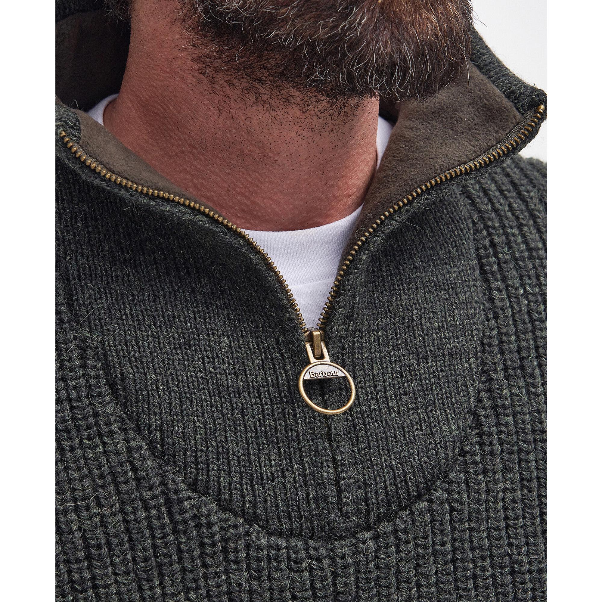 Product image 6 of 7 of Barbour Men's New Tyne Half Zip Sweater - Olive