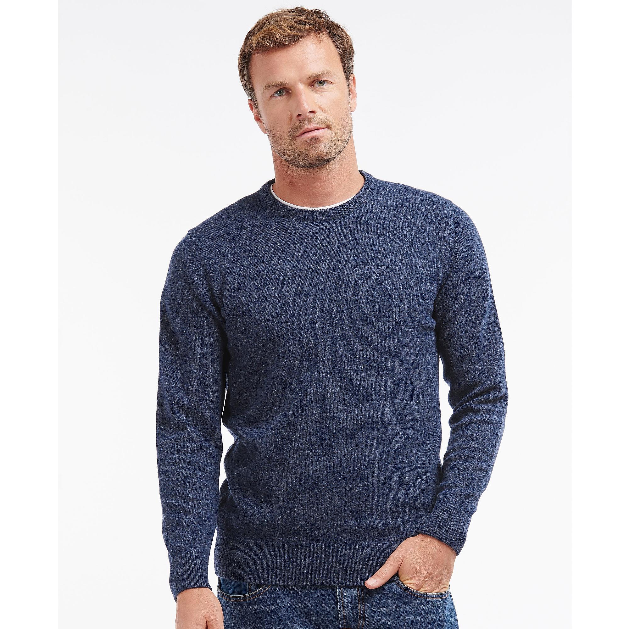 Product image 2 of 6 of Barbour Men's Tisbury Crew Neck Jumper - Deep Blue