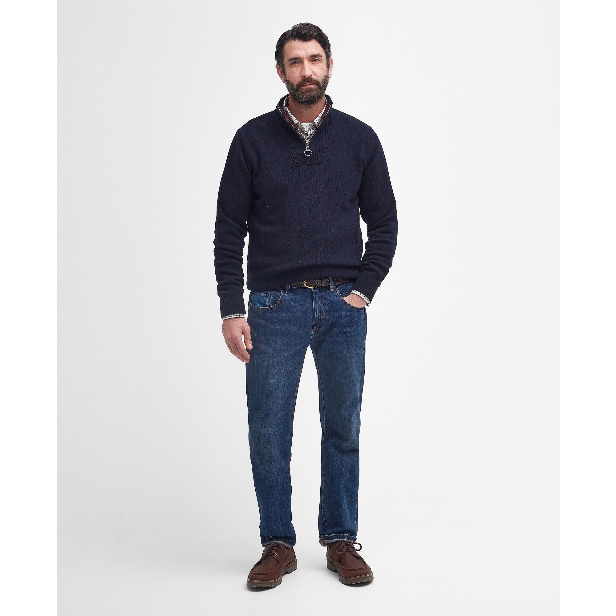 Product image 2 of 5 of Barbour Men's Nelson Half Zip Sweater - Navy
