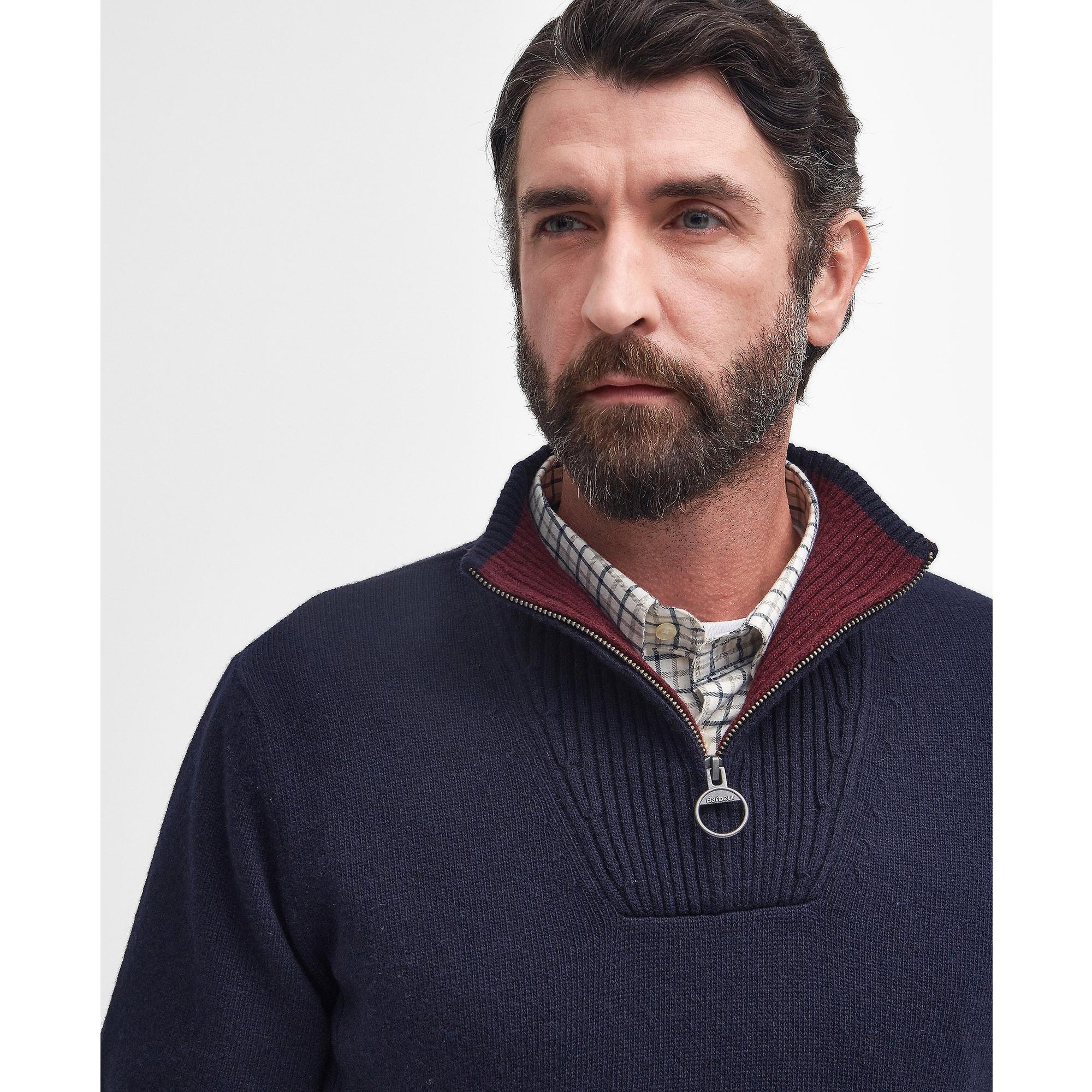 Product image 3 of 5 of Barbour Men's Nelson Half Zip Sweater - Navy