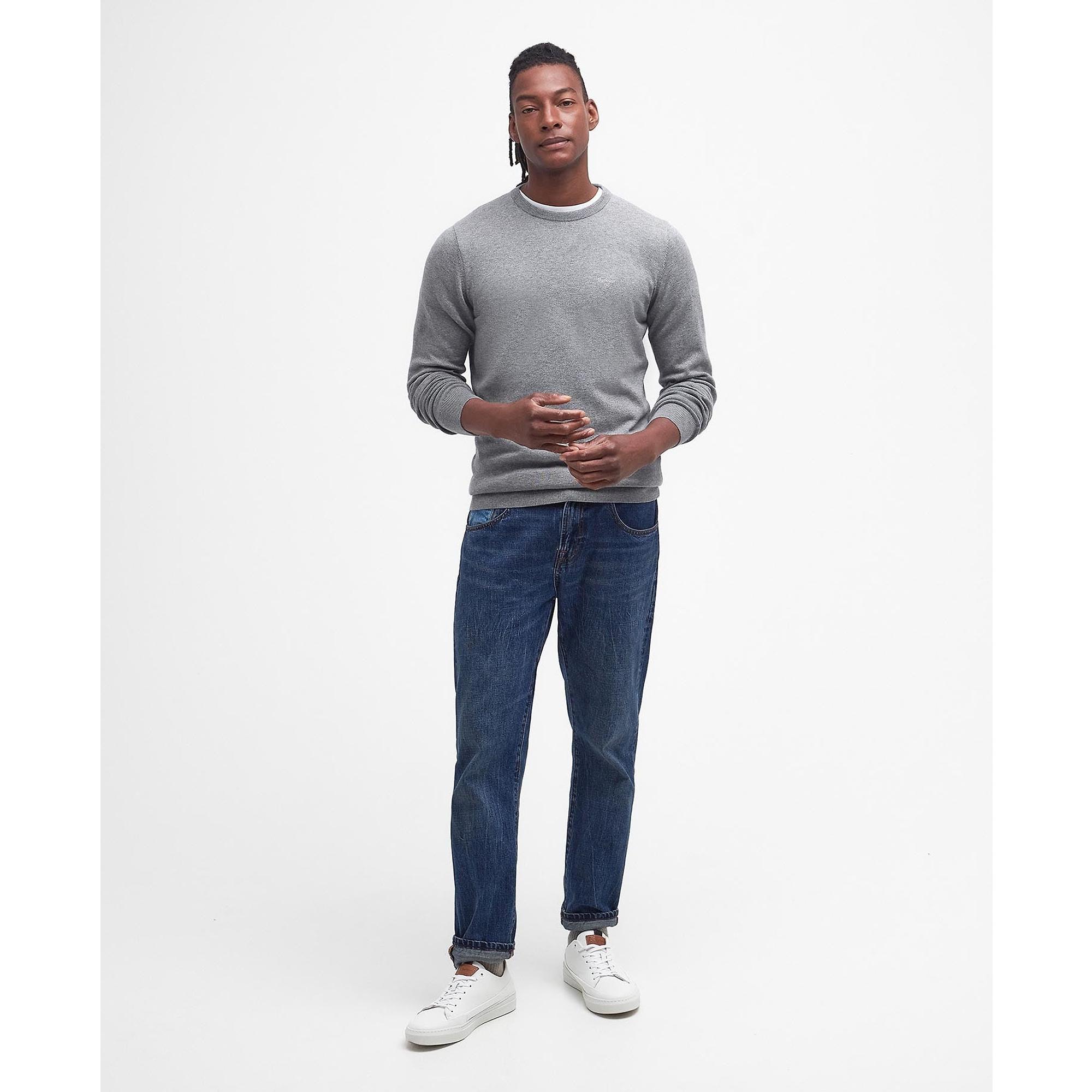 Product image 2 of 5 of Barbour Men's Pima Crew Neck Jumper - Grey