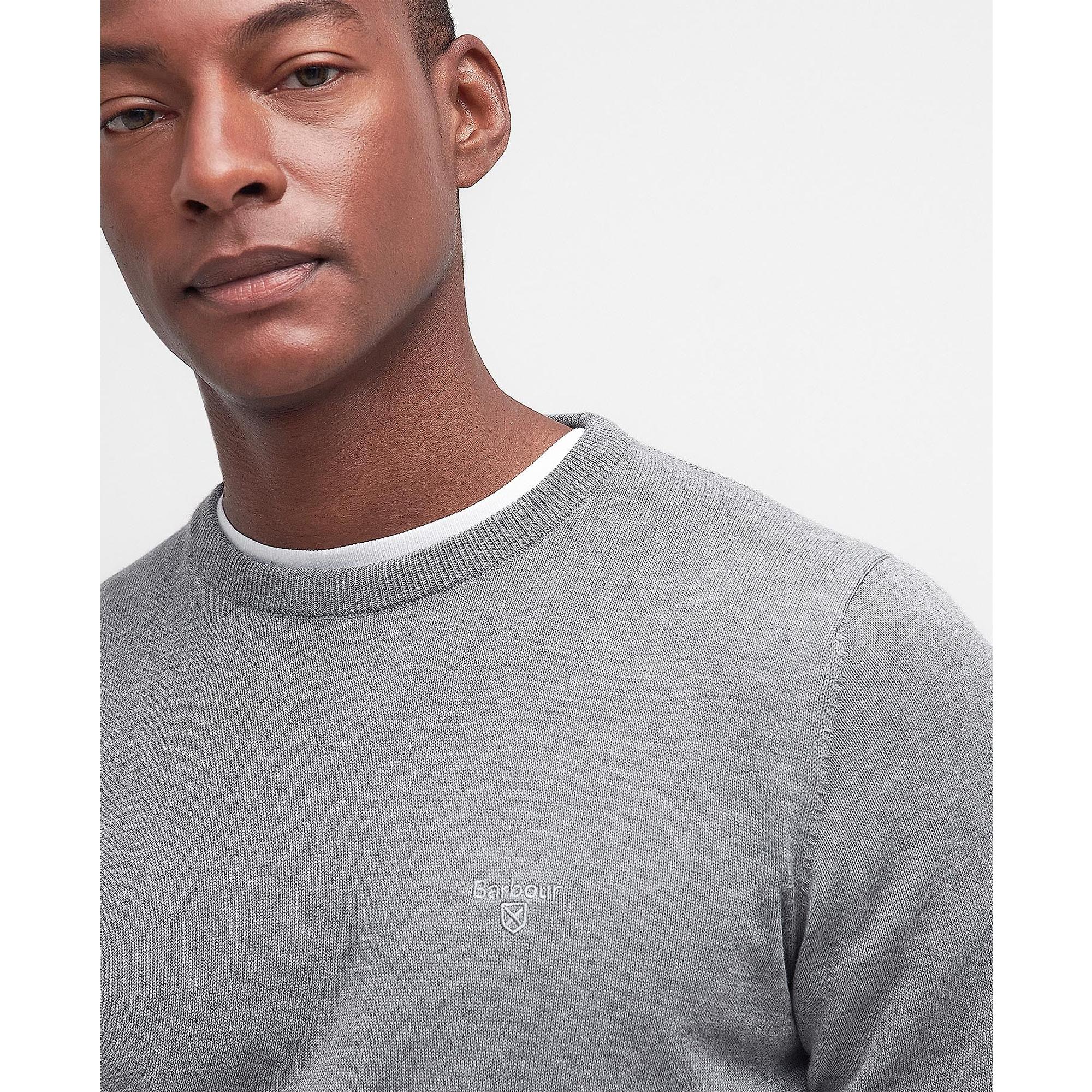 Product image 4 of 5 of Barbour Men's Pima Crew Neck Jumper - Grey