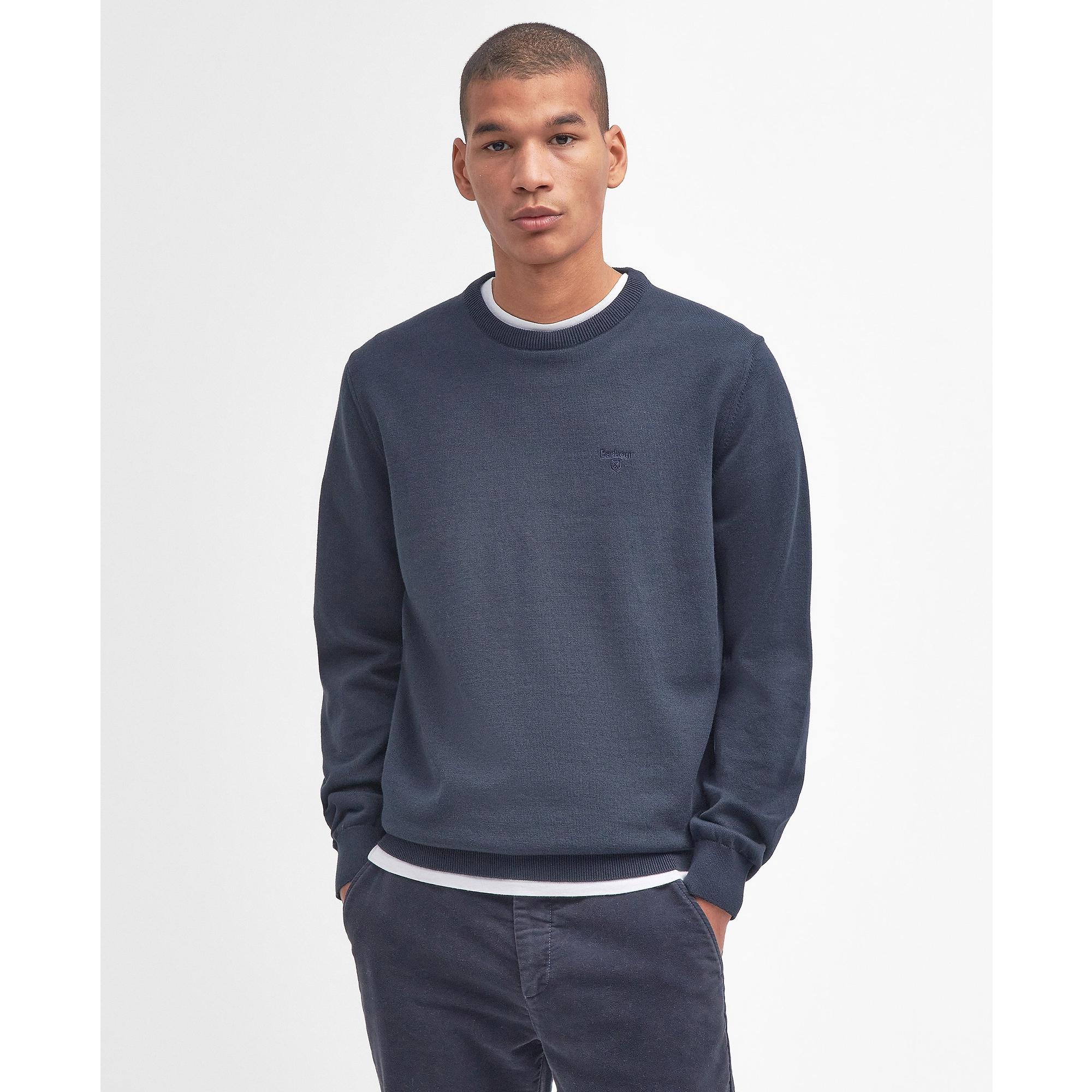 Product image 4 of 6 of Barbour Men's Pima Crew Neck Jumper - Navy