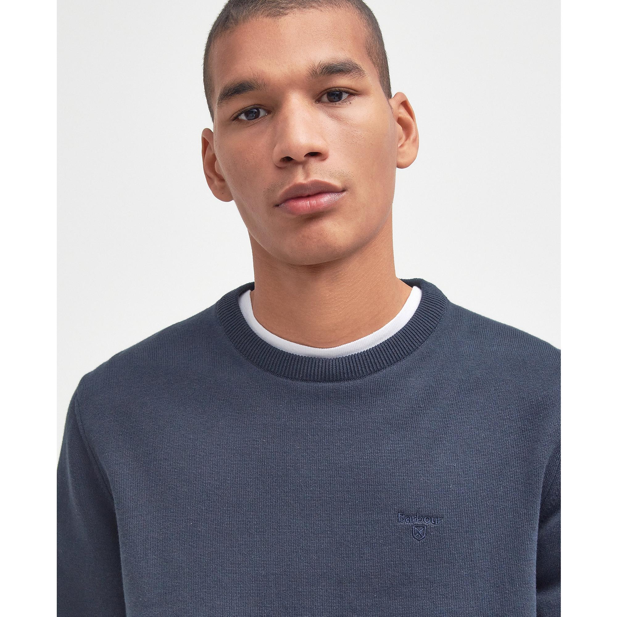 Product image 3 of 6 of Barbour Men's Pima Crew Neck Jumper - Navy