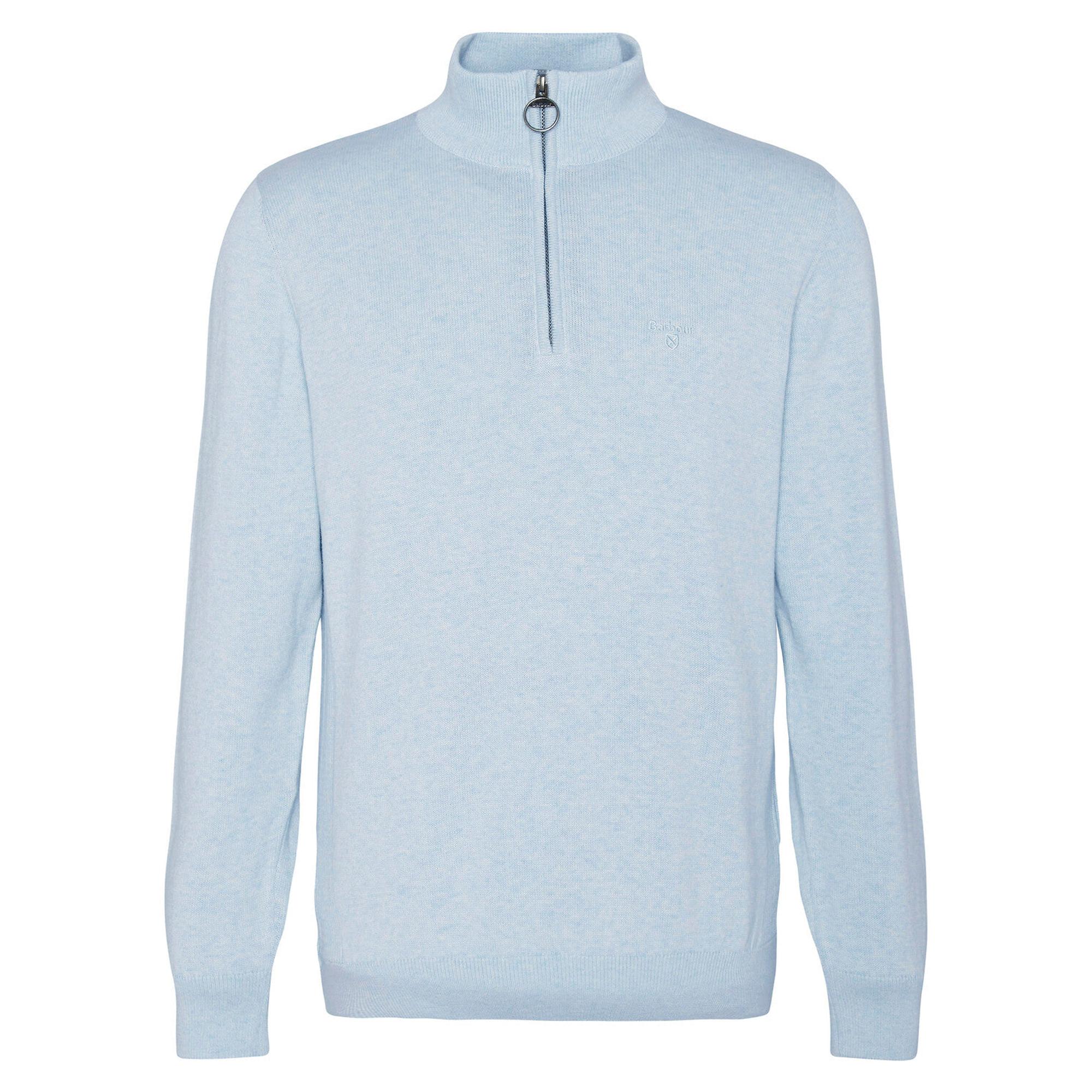 Product image 1 of 6 of Barbour Men's Cotton Half Zip Jumper - Ocean Sky