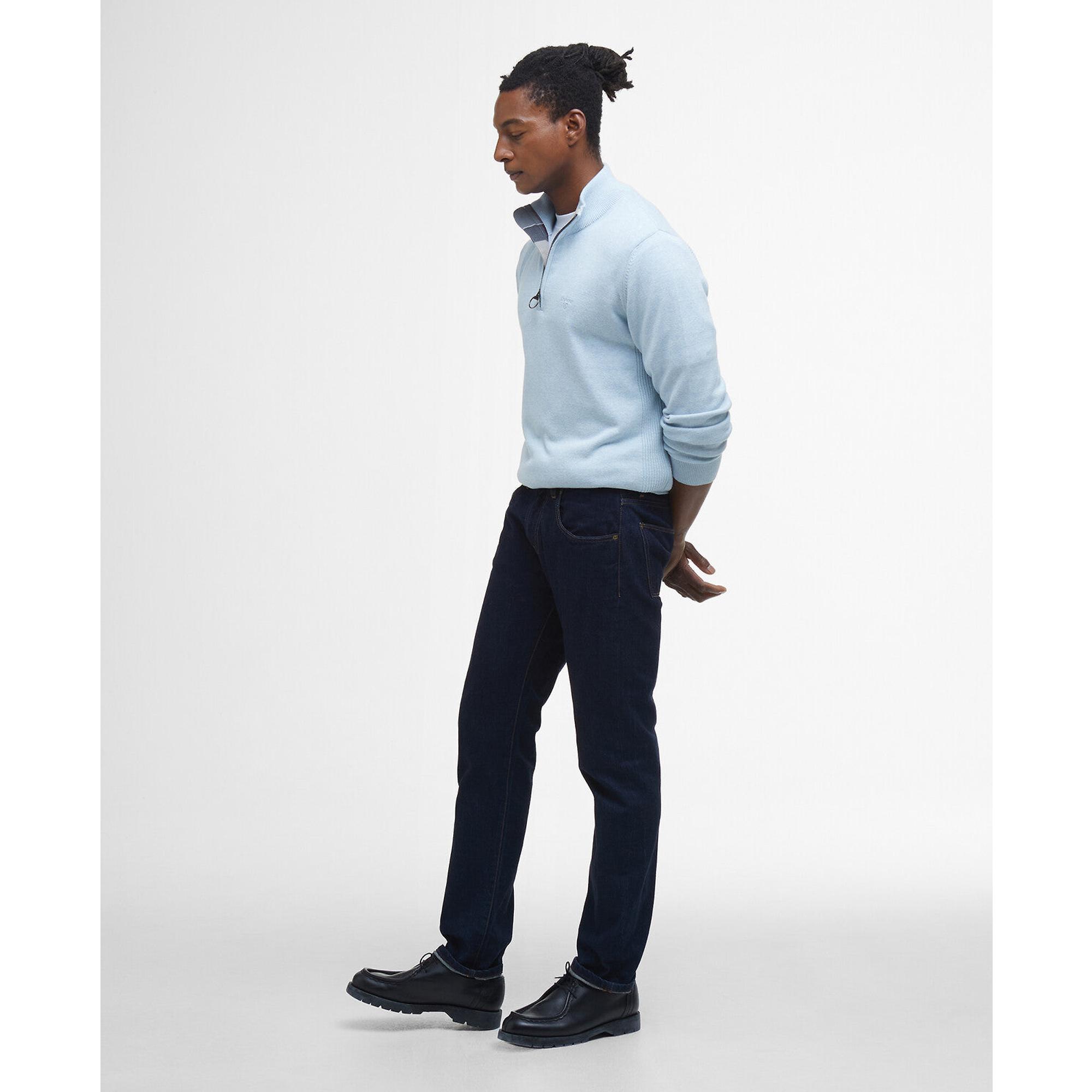 Product image 3 of 6 of Barbour Men's Cotton Half Zip Jumper - Ocean Sky