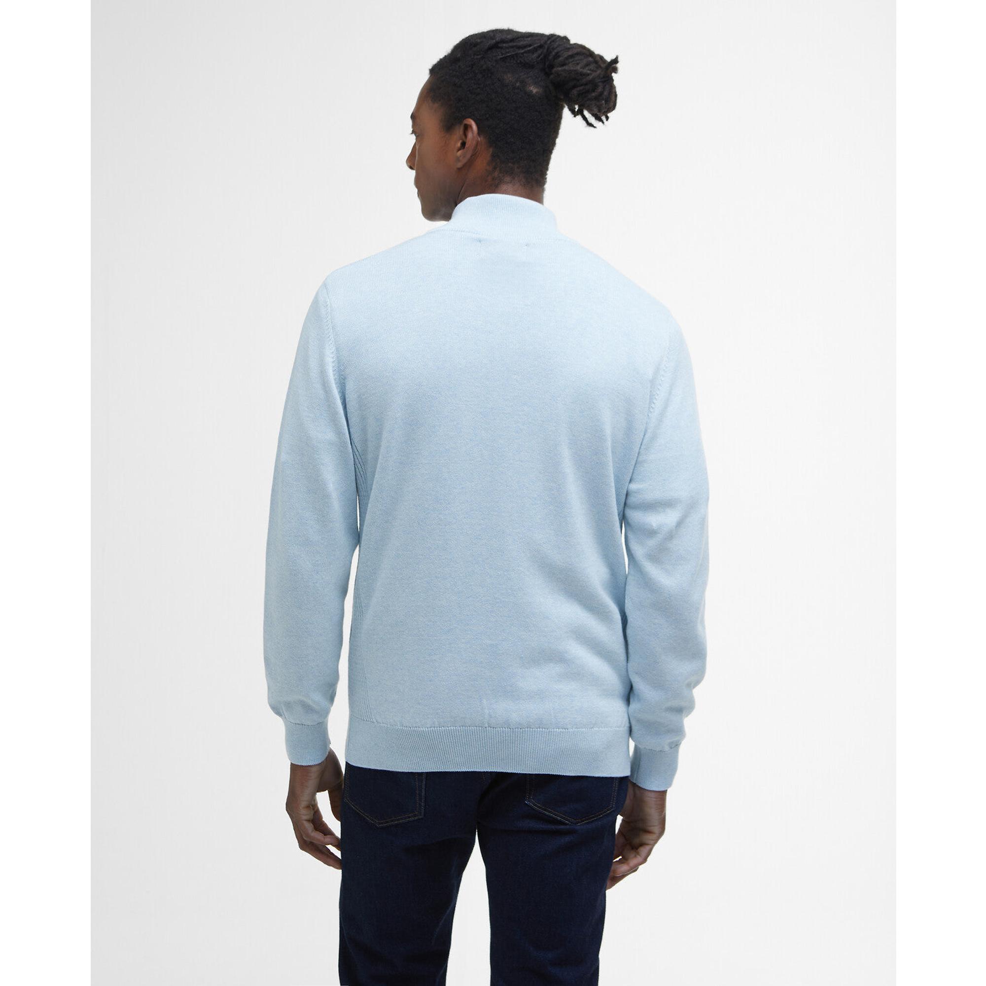 Product image 4 of 6 of Barbour Men's Cotton Half Zip Jumper - Ocean Sky
