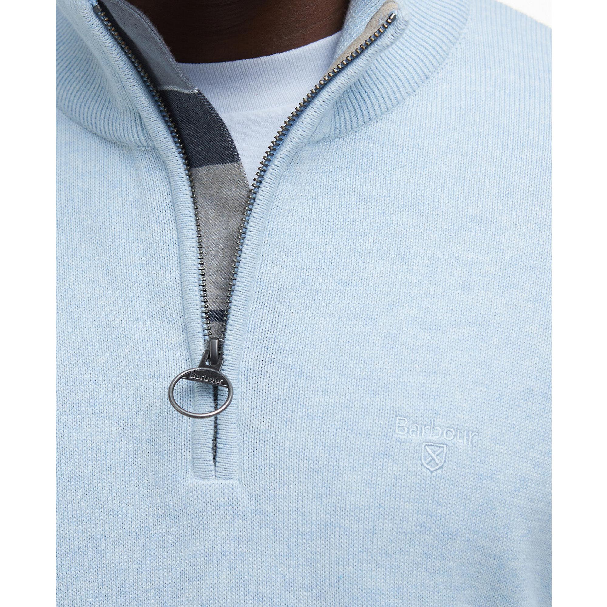 Product image 6 of 6 of Barbour Men's Cotton Half Zip Jumper - Ocean Sky