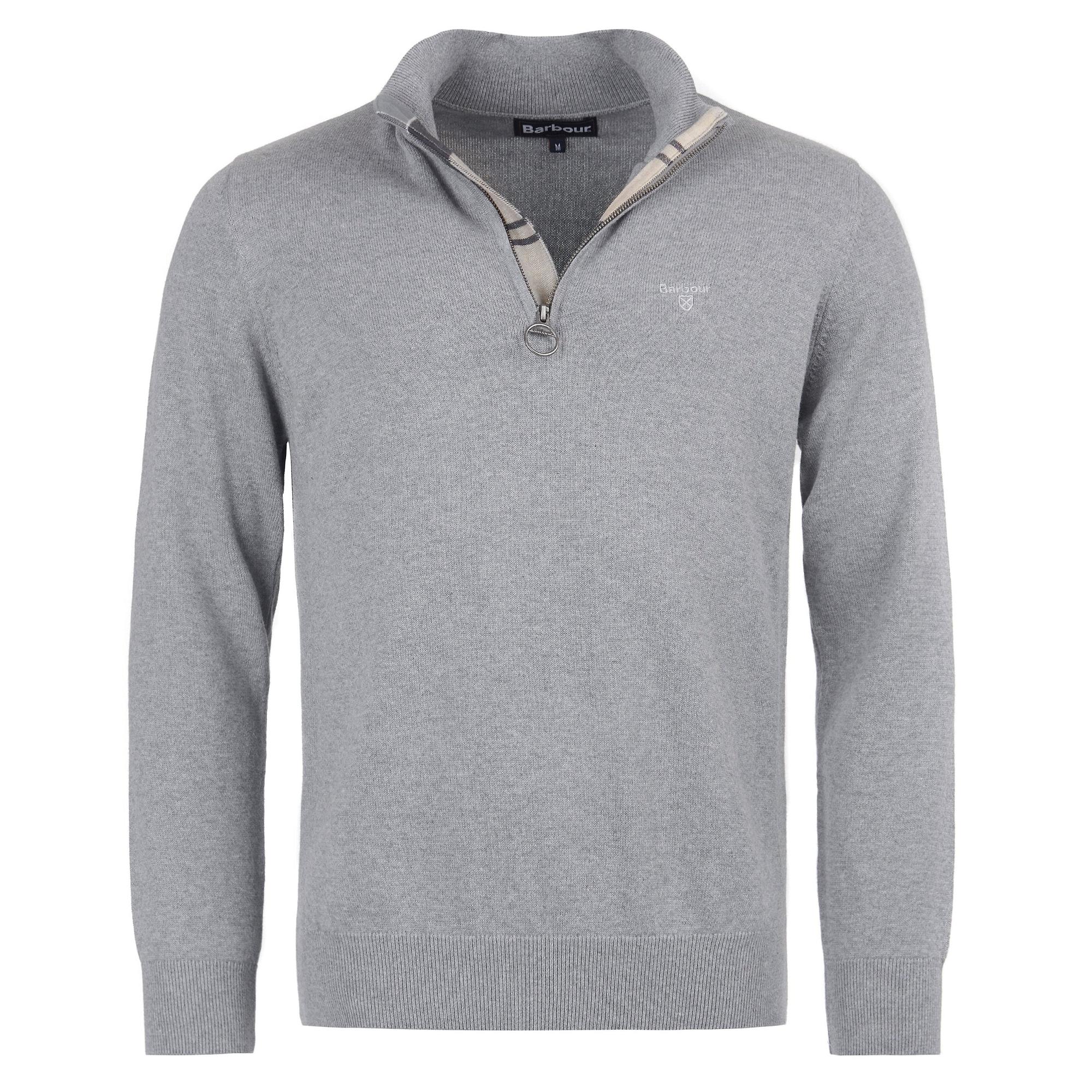 Product image 1 of 6 of Barbour Men's Cotton Half Zip Jumper - Grey
