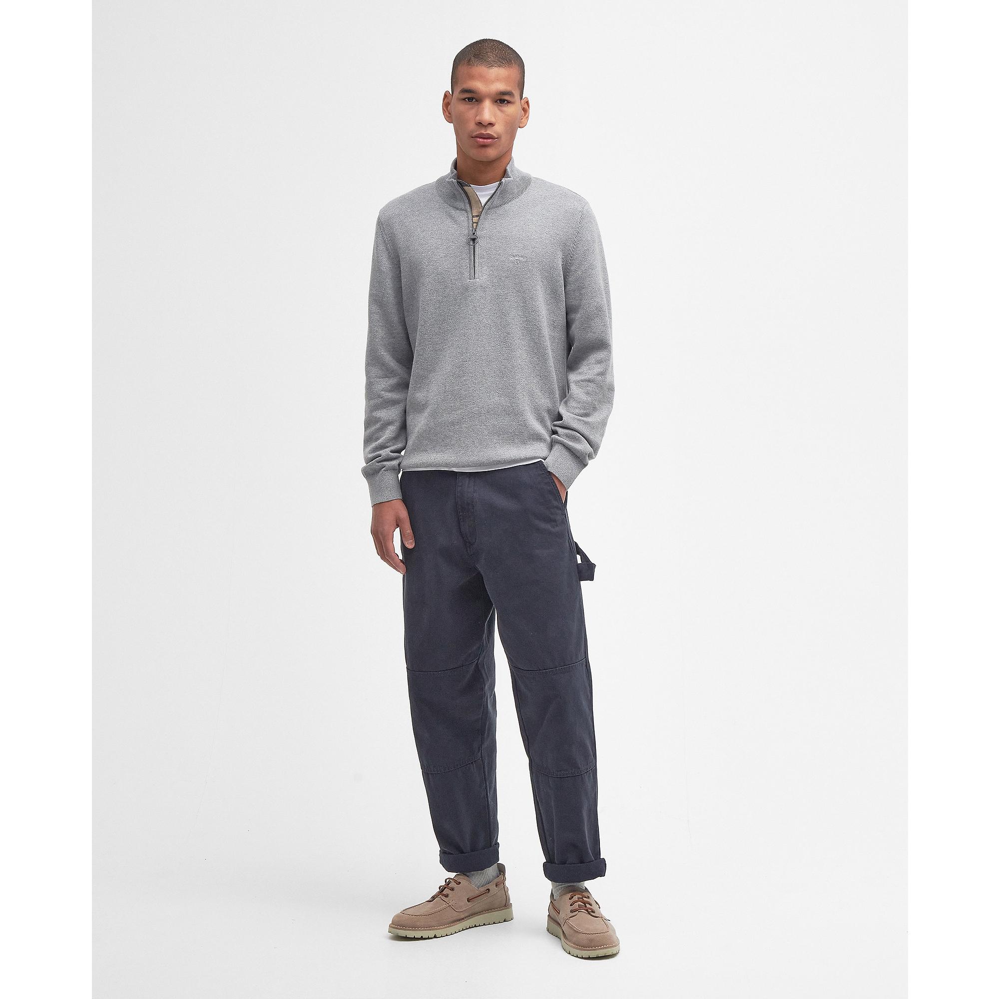 Product image 5 of 6 of Barbour Men's Cotton Half Zip Jumper - Grey