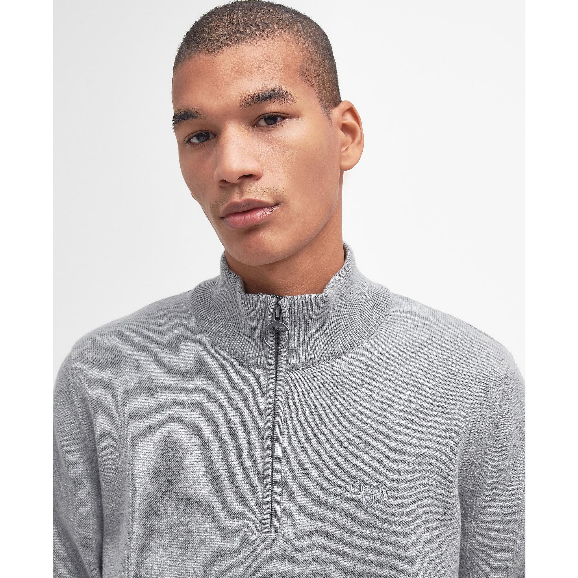 Product image 2 of 6 of Barbour Men's Cotton Half Zip Jumper - Grey