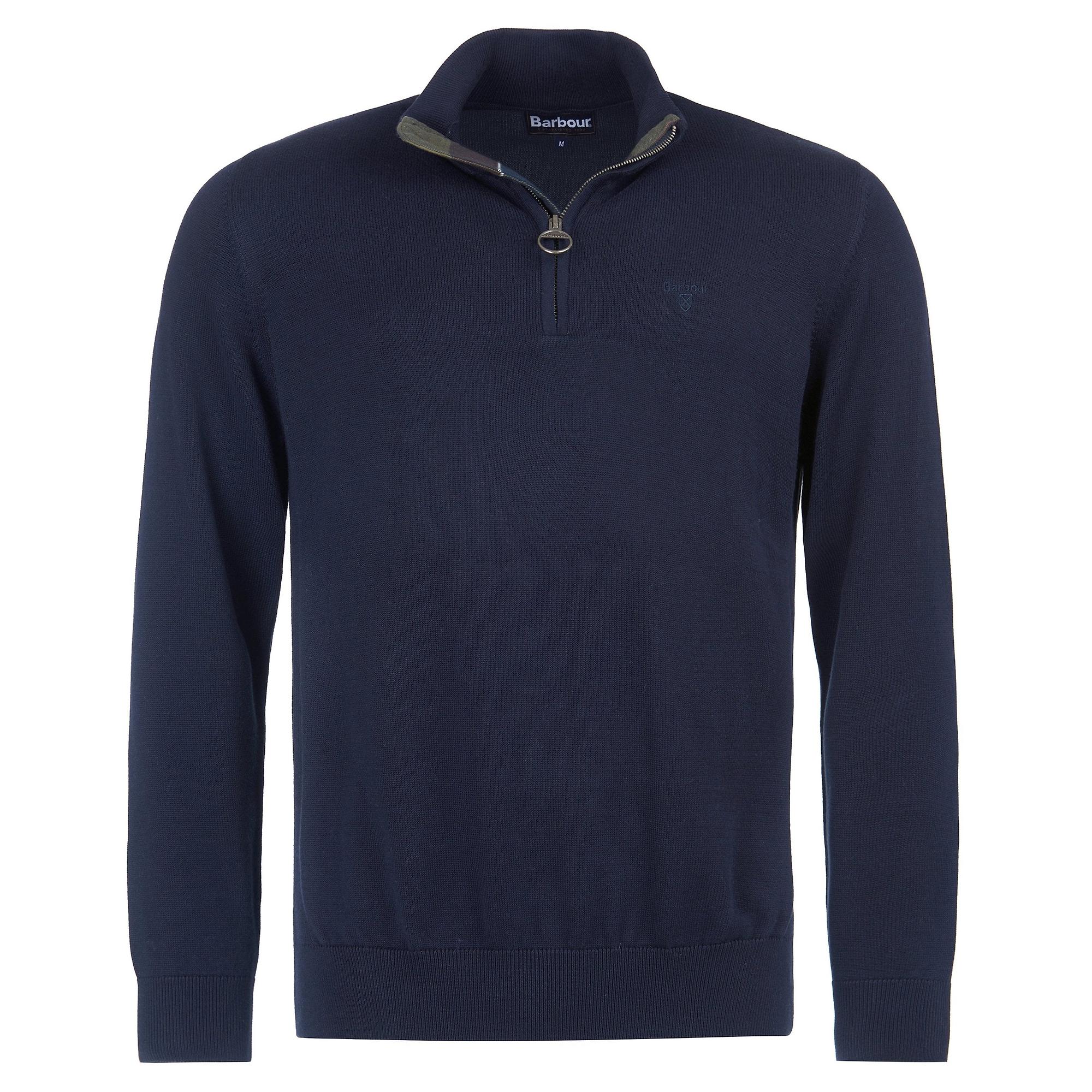 Product image 1 of 6 of Barbour Men's Cotton Half Zip Jumper - Navy