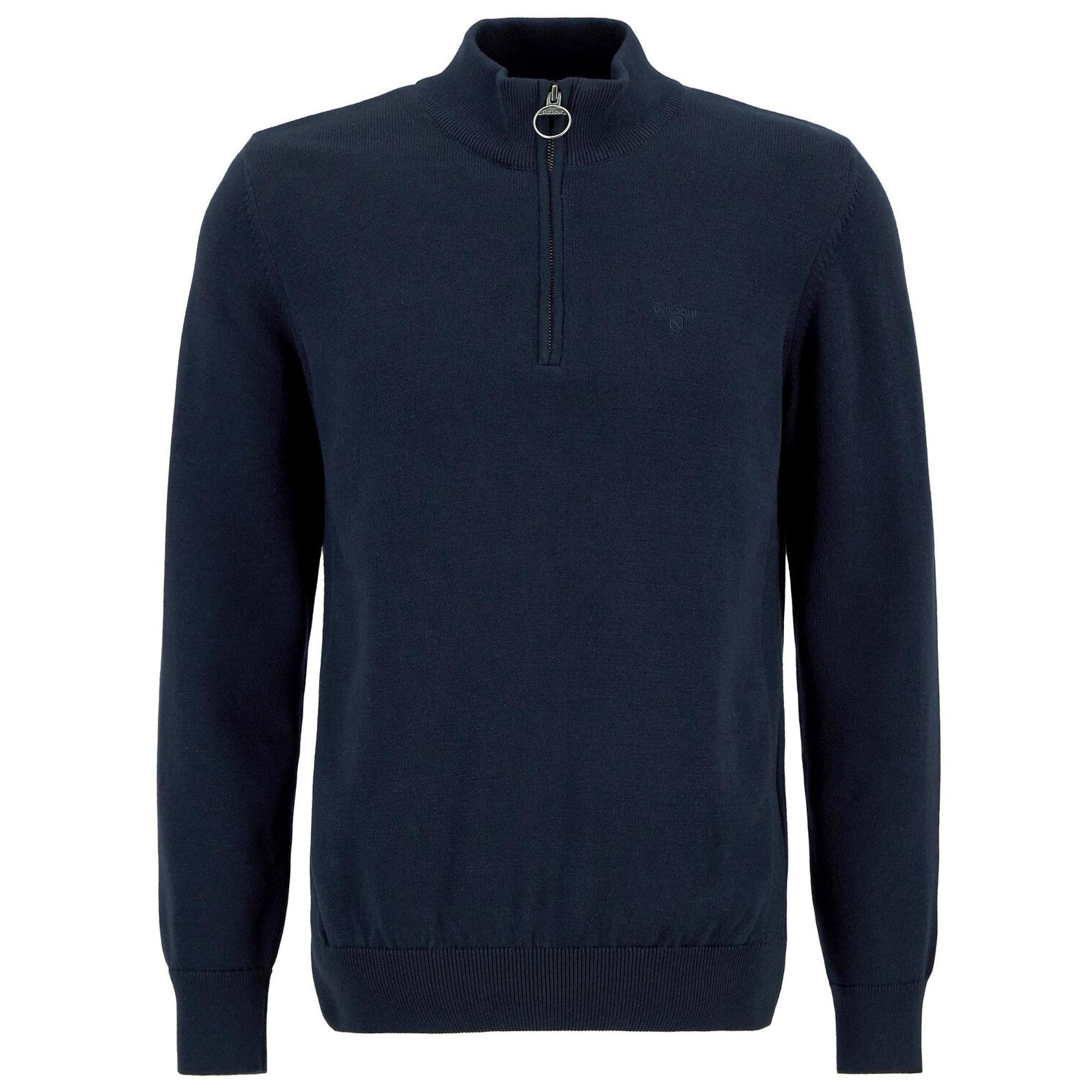 Product image 1 of 7 of Barbour Men's Cotton Half Zip Jumper - Navy