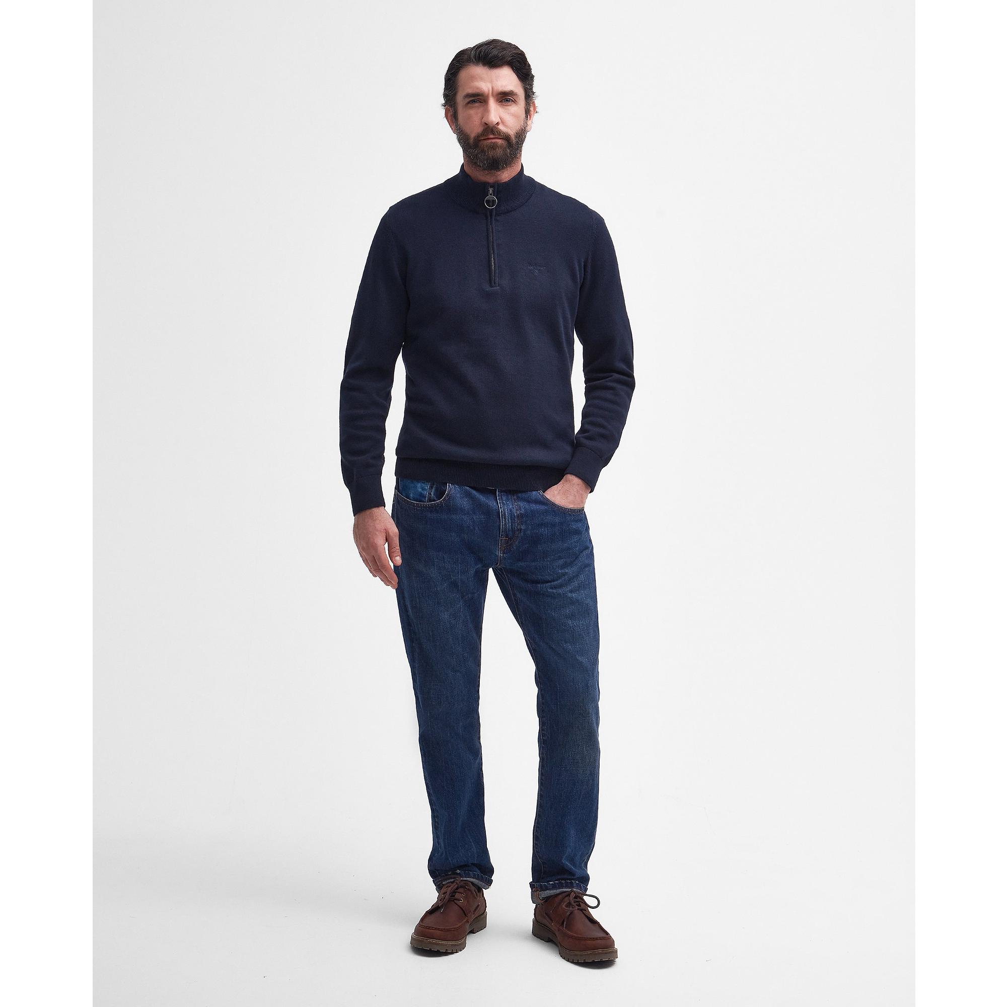 Product image 4 of 6 of Barbour Men's Cotton Half Zip Jumper - Navy