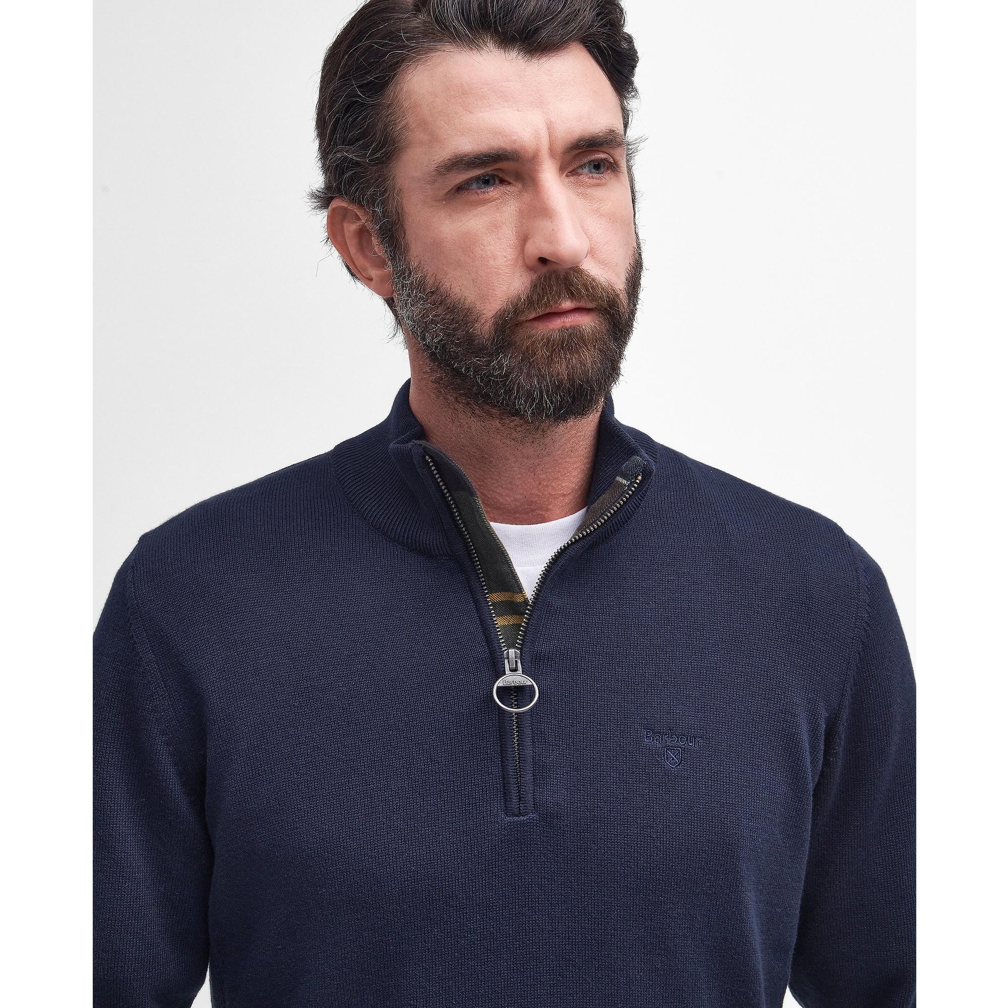 Product image 5 of 6 of Barbour Men's Cotton Half Zip Jumper - Navy