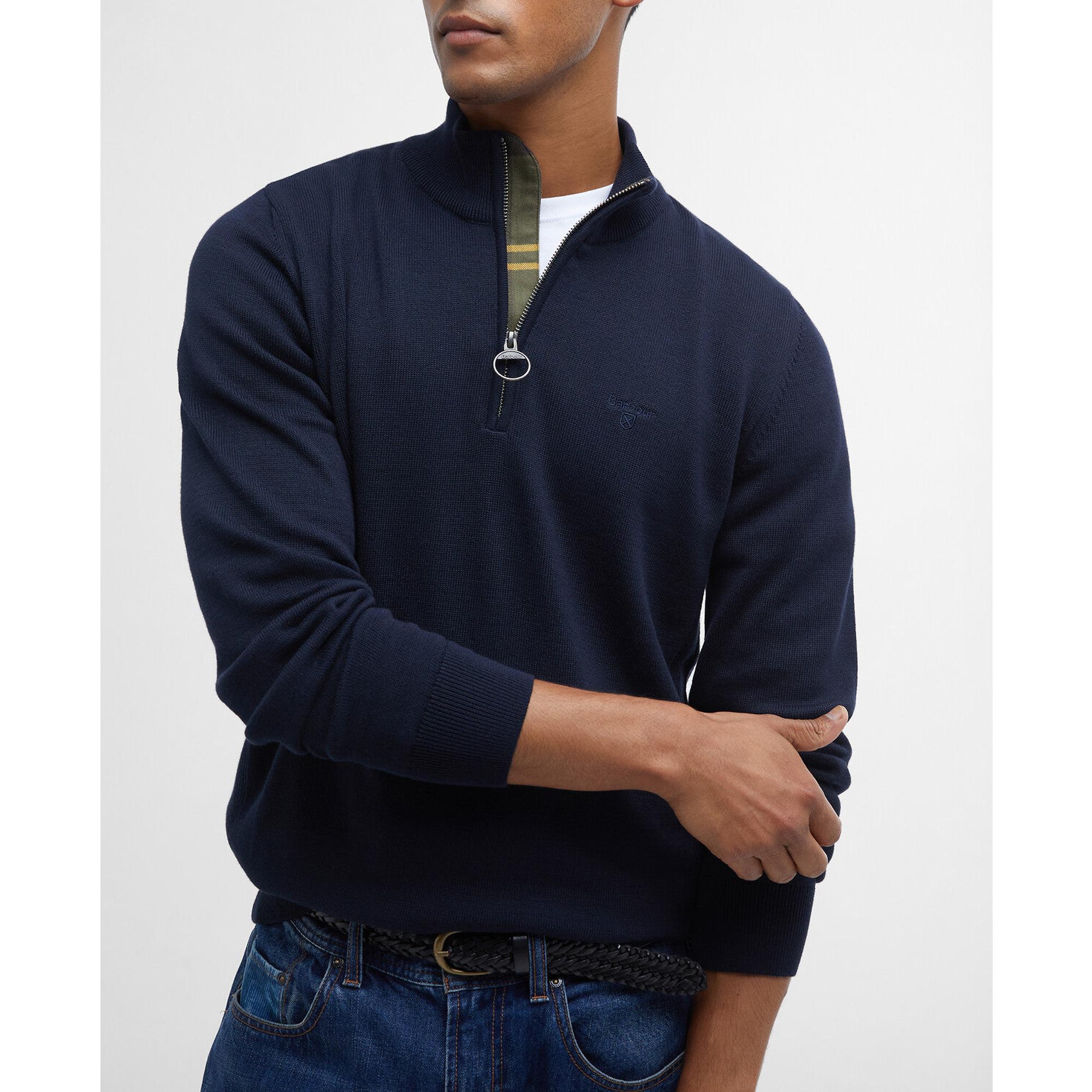 Product image 6 of 7 of Barbour Men's Cotton Half Zip Jumper - Navy
