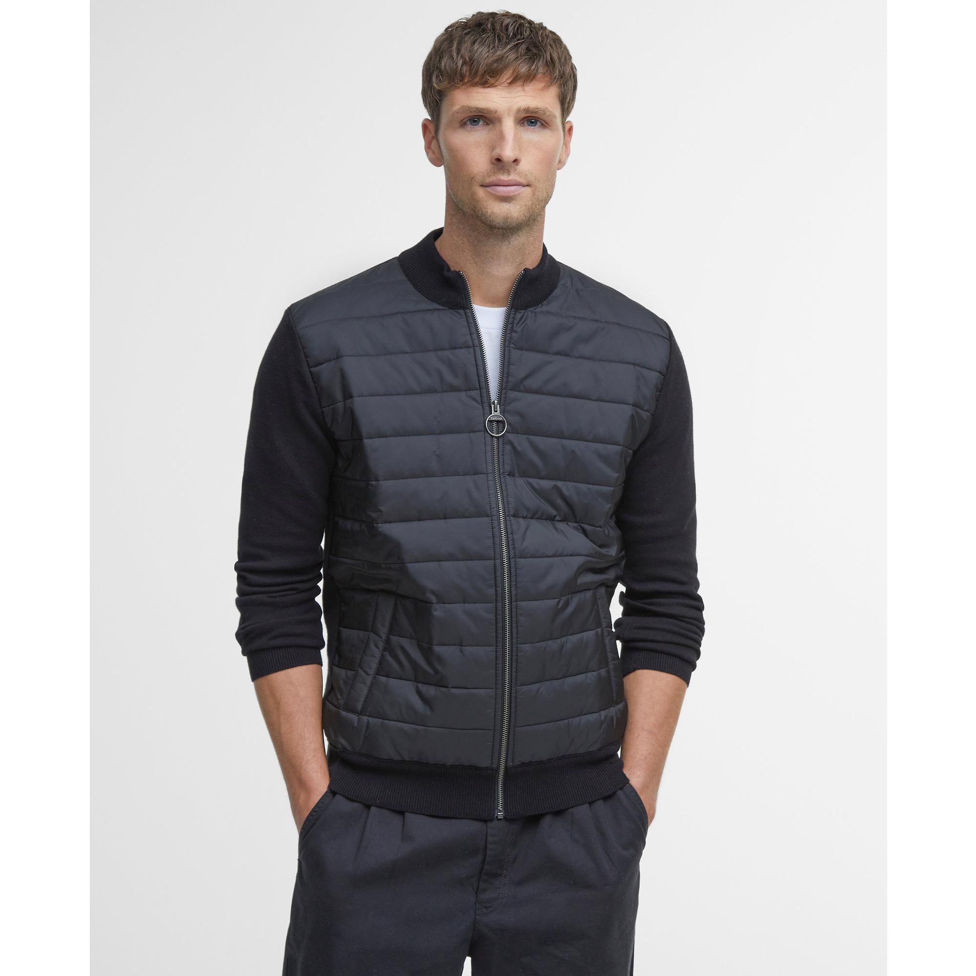 Product image 2 of 7 of Barbour Men's Essential Carn Baffle Zip Through Jumper - Black