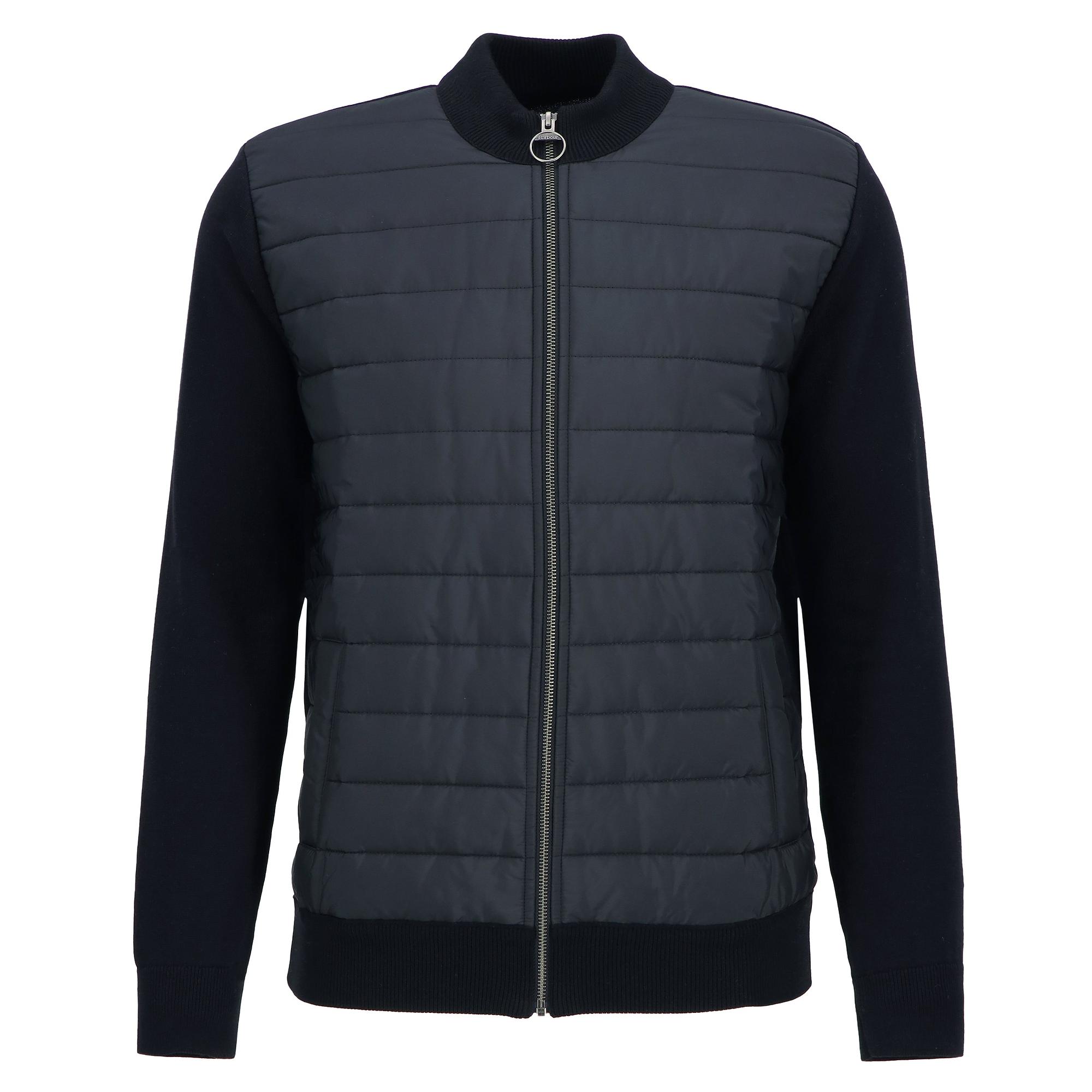 Product image 1 of 7 of Barbour Men's Essential Carn Baffle Zip Through Jumper - Black