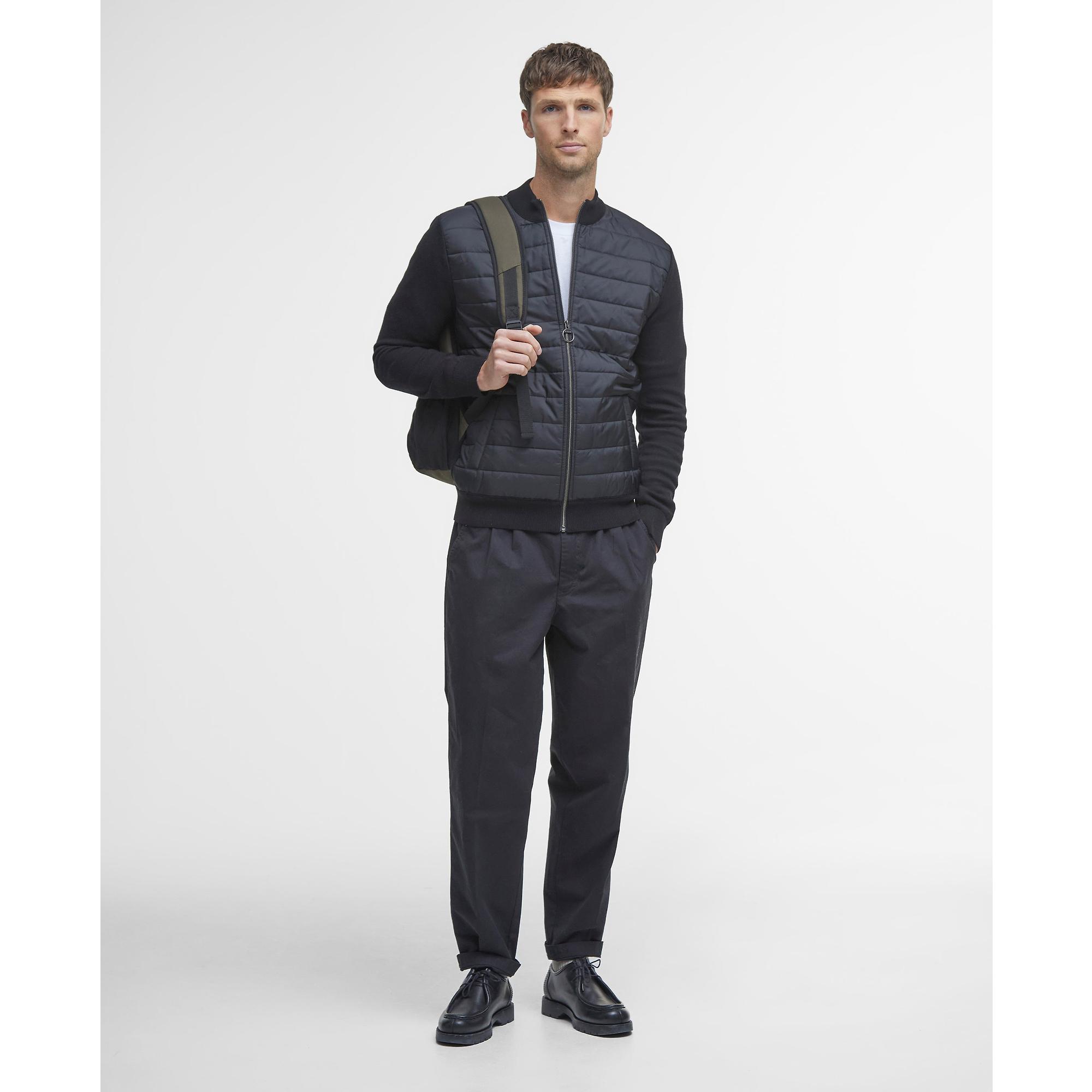 Product image 3 of 7 of Barbour Men's Essential Carn Baffle Zip Through Jumper - Black