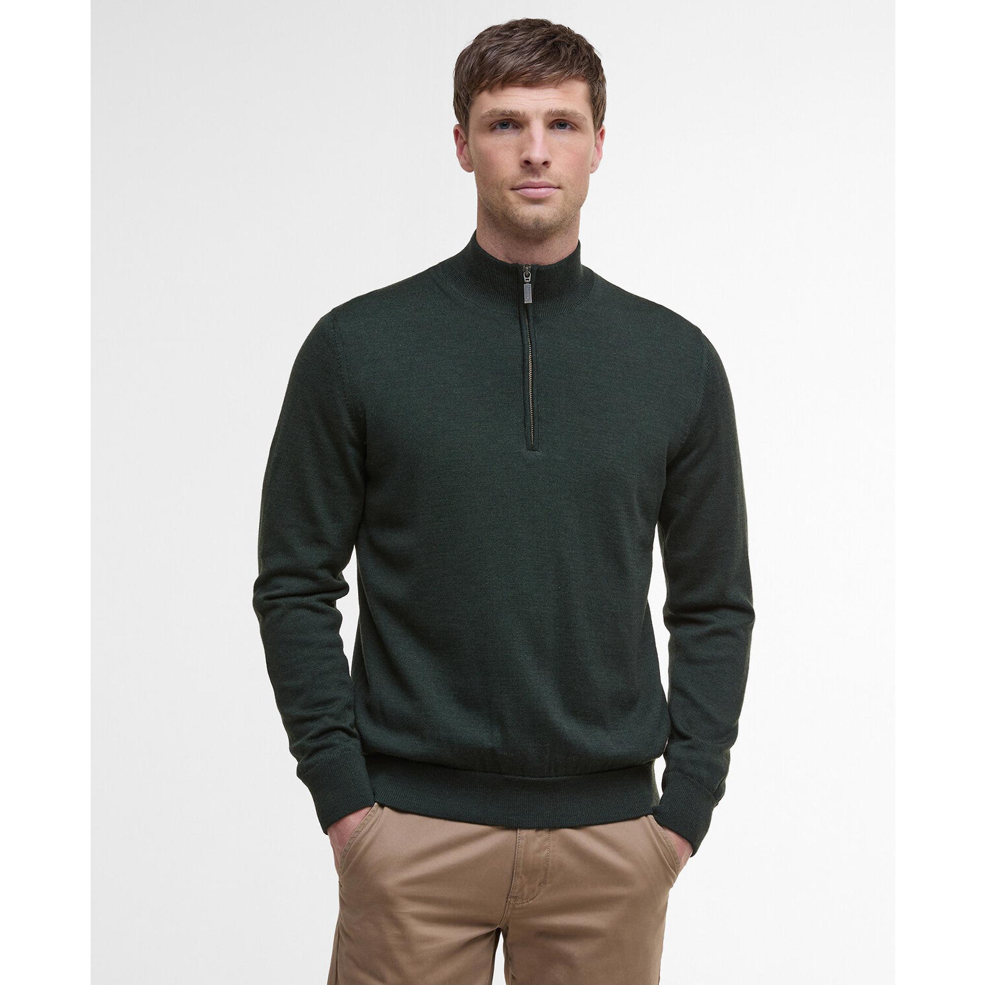 Product image 2 of 7 of Barbour Men's Gamlin Half Zip Sweater - Olive