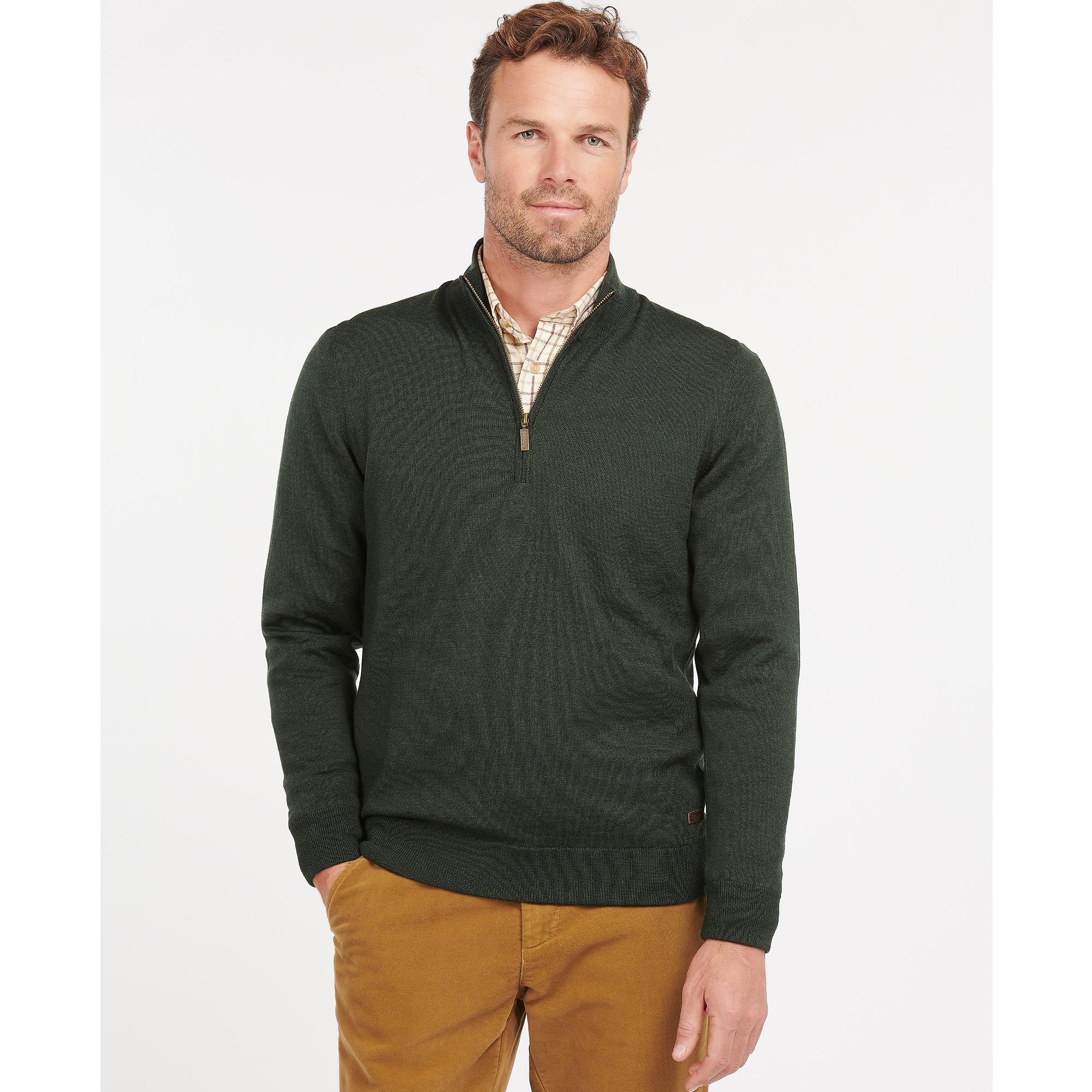Product image 3 of 6 of Barbour Men's Gamlin Half Zip Sweater - Olive