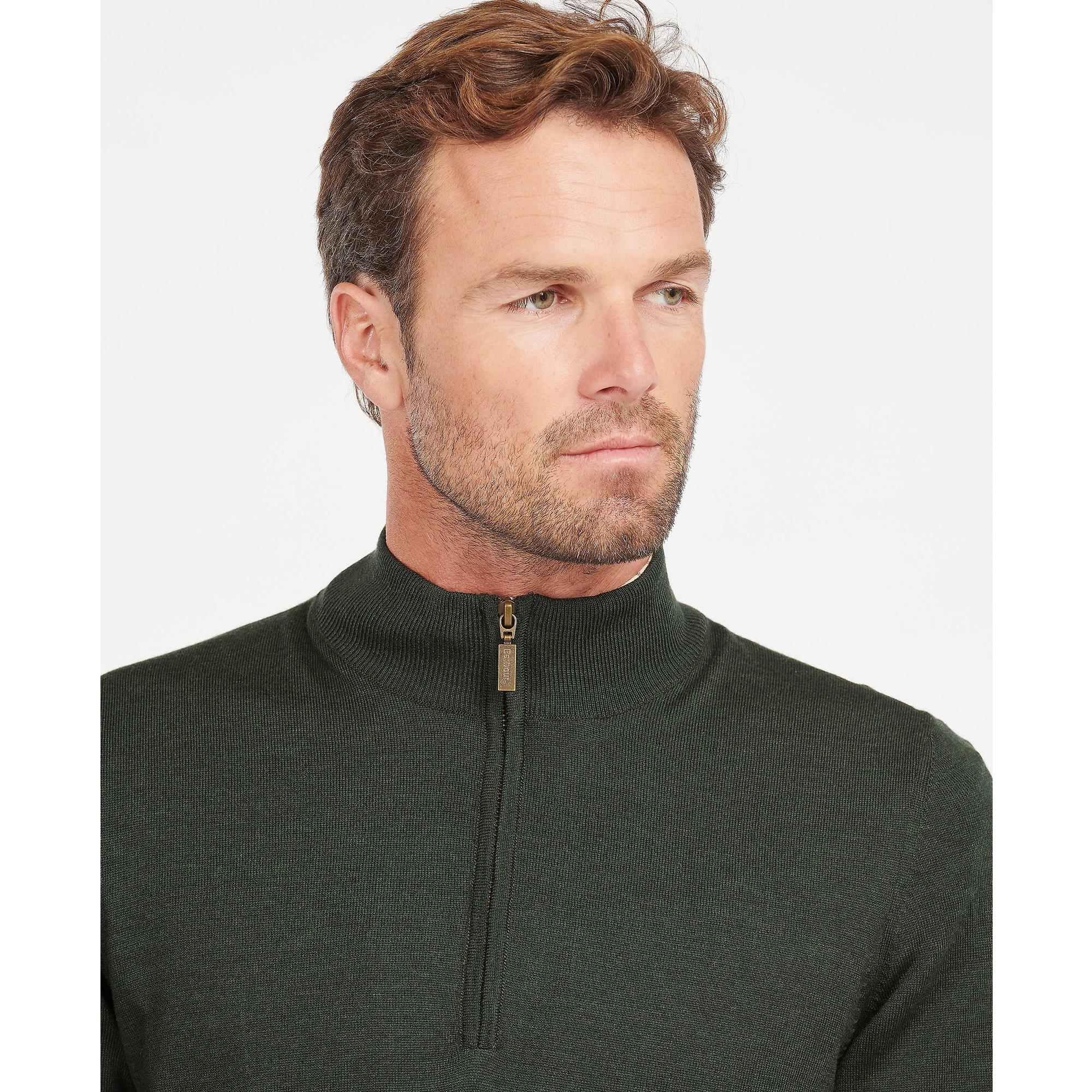 Product image 5 of 6 of Barbour Men's Gamlin Half Zip Sweater - Olive