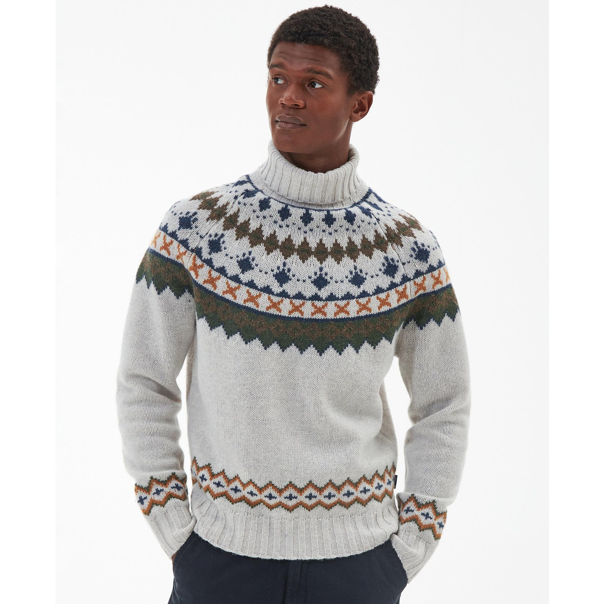 Product image 3 of 8 of Barbour Men's Roose Roll-Neck Jumper - Whisper White