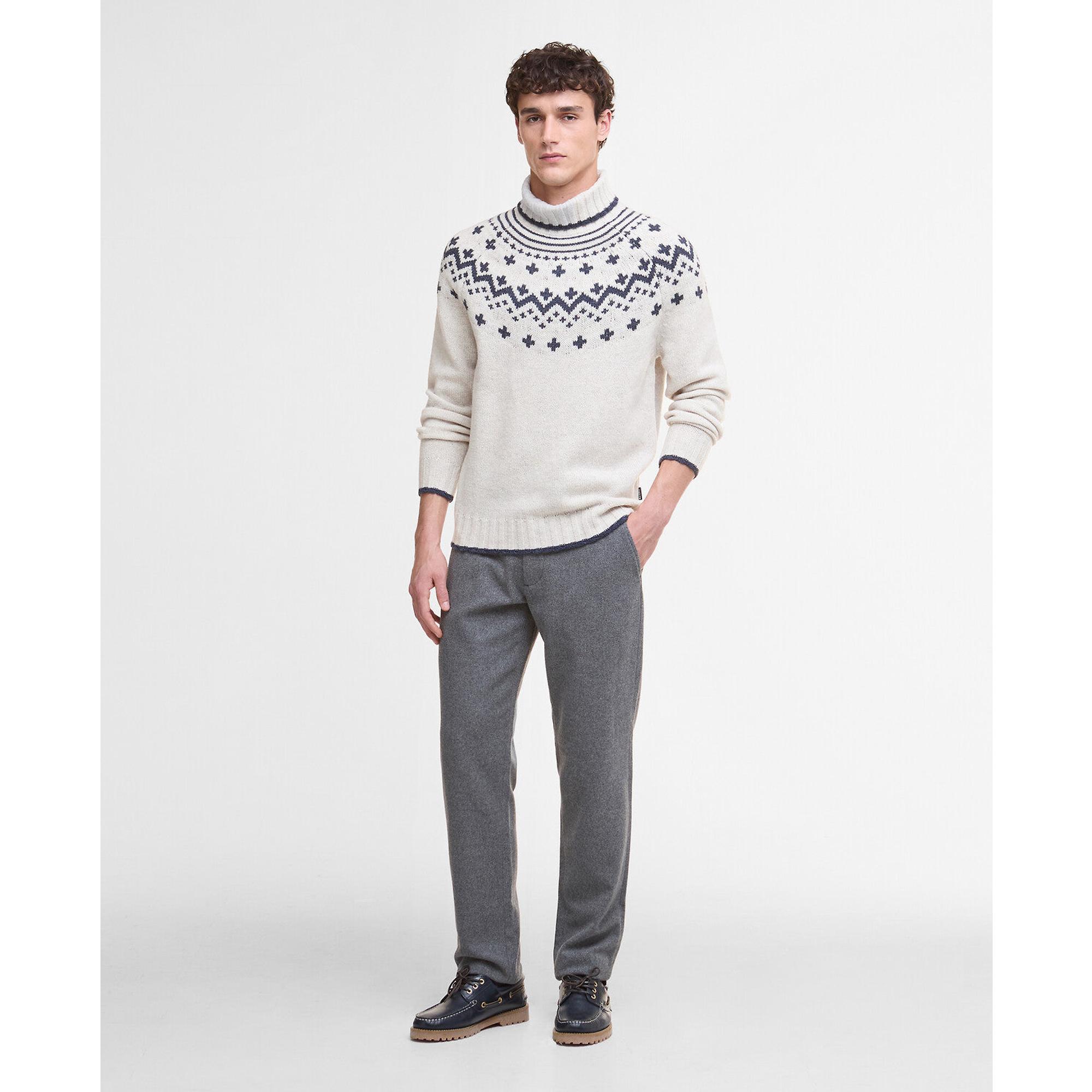 Product image 3 of 6 of Barbour Men's Hewton Roll Neck Jumper - Whisper White