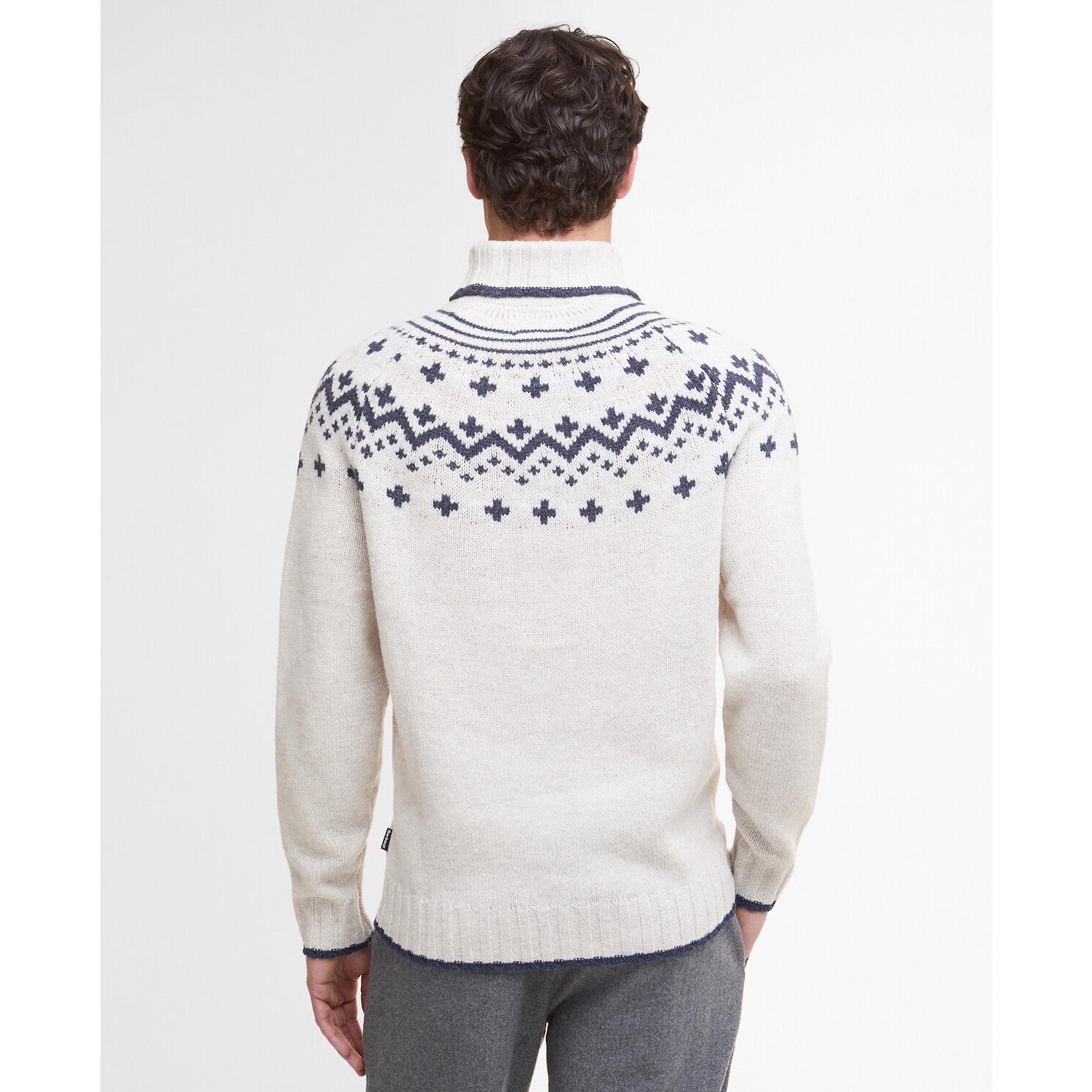 Product image 4 of 6 of Barbour Men's Hewton Roll Neck Jumper - Whisper White