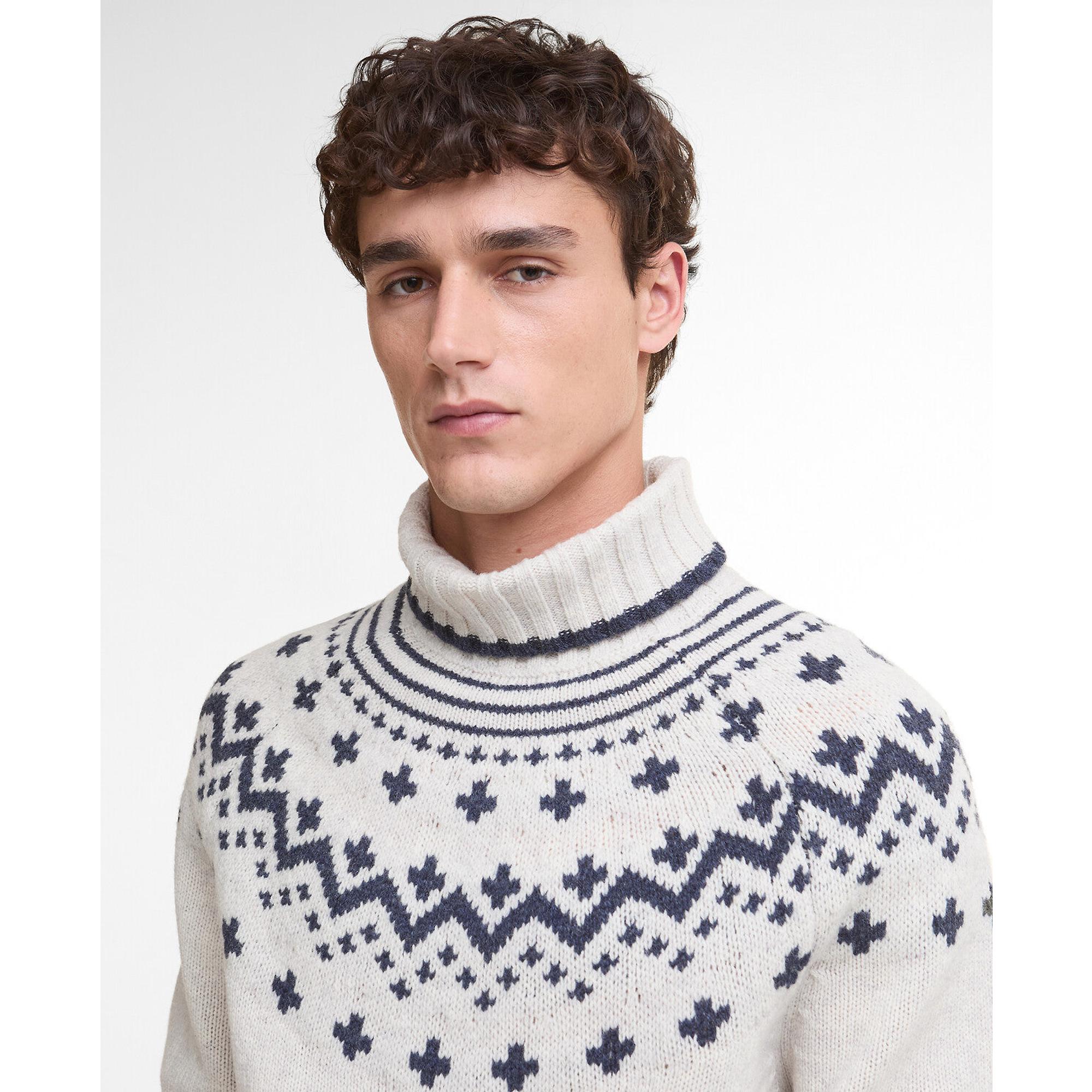 Product image 5 of 6 of Barbour Men's Hewton Roll Neck Jumper - Whisper White