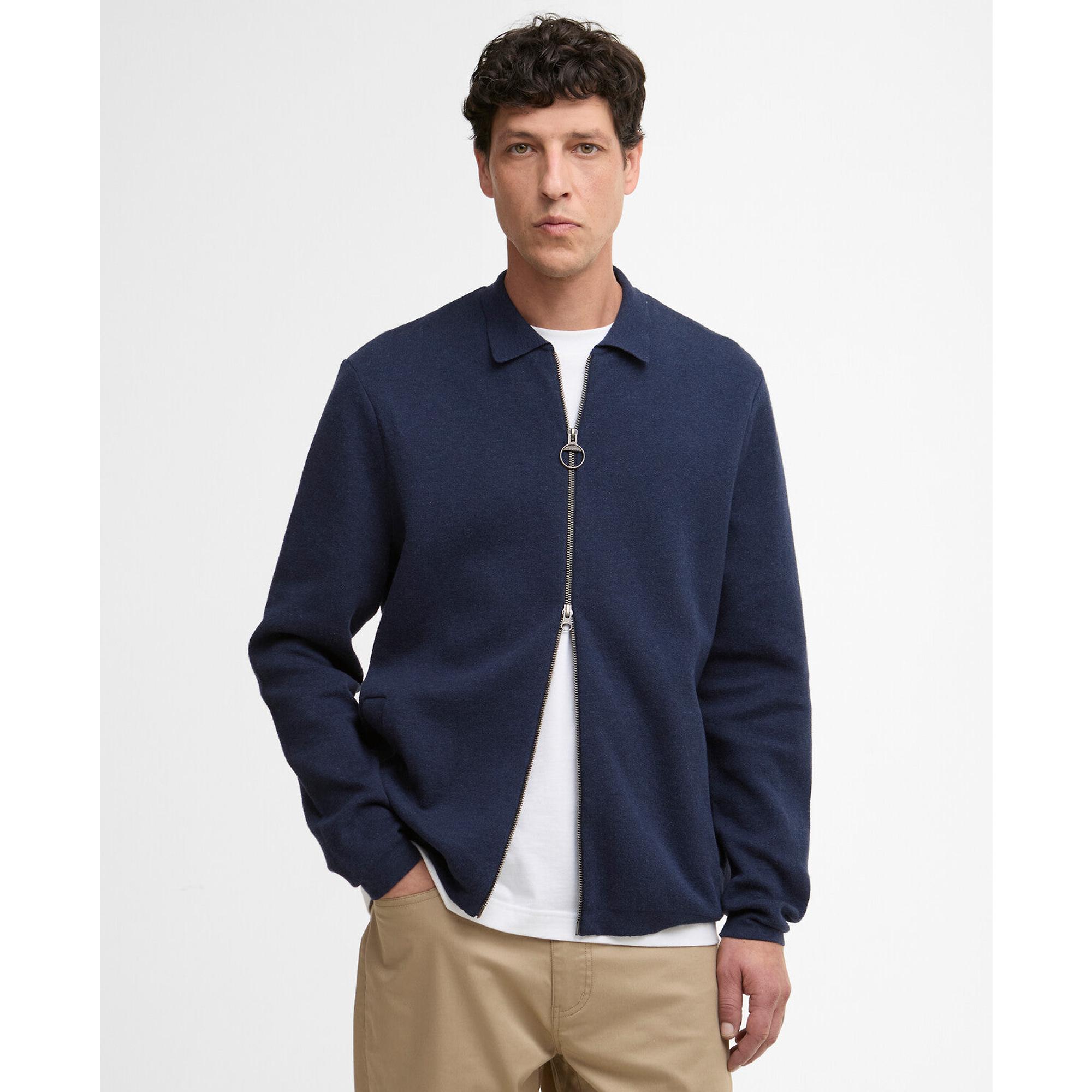 Product image 2 of 6 of Barbour Men's Crowcombe Knitted Zip Thru Jacket - Navy